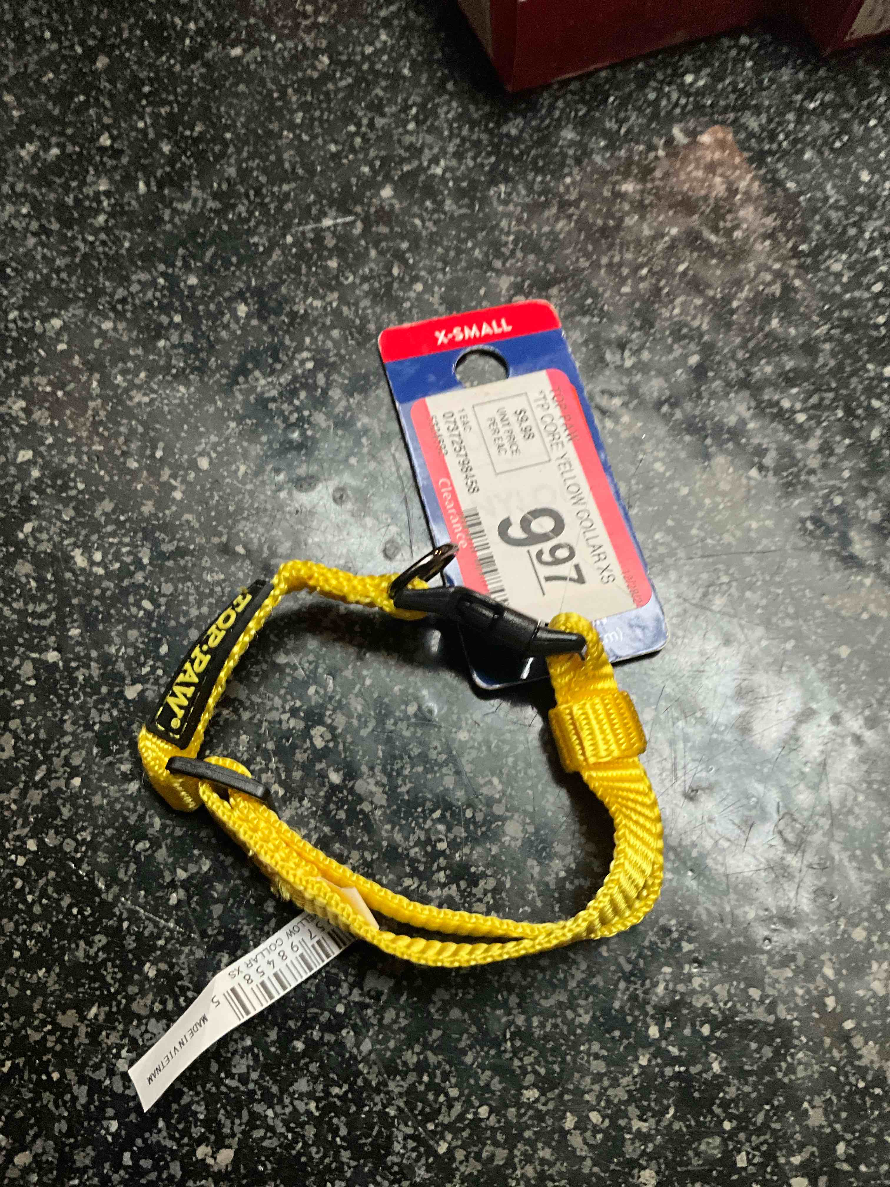 Top Paw - Pet Collar - Yellow - Size - XS
