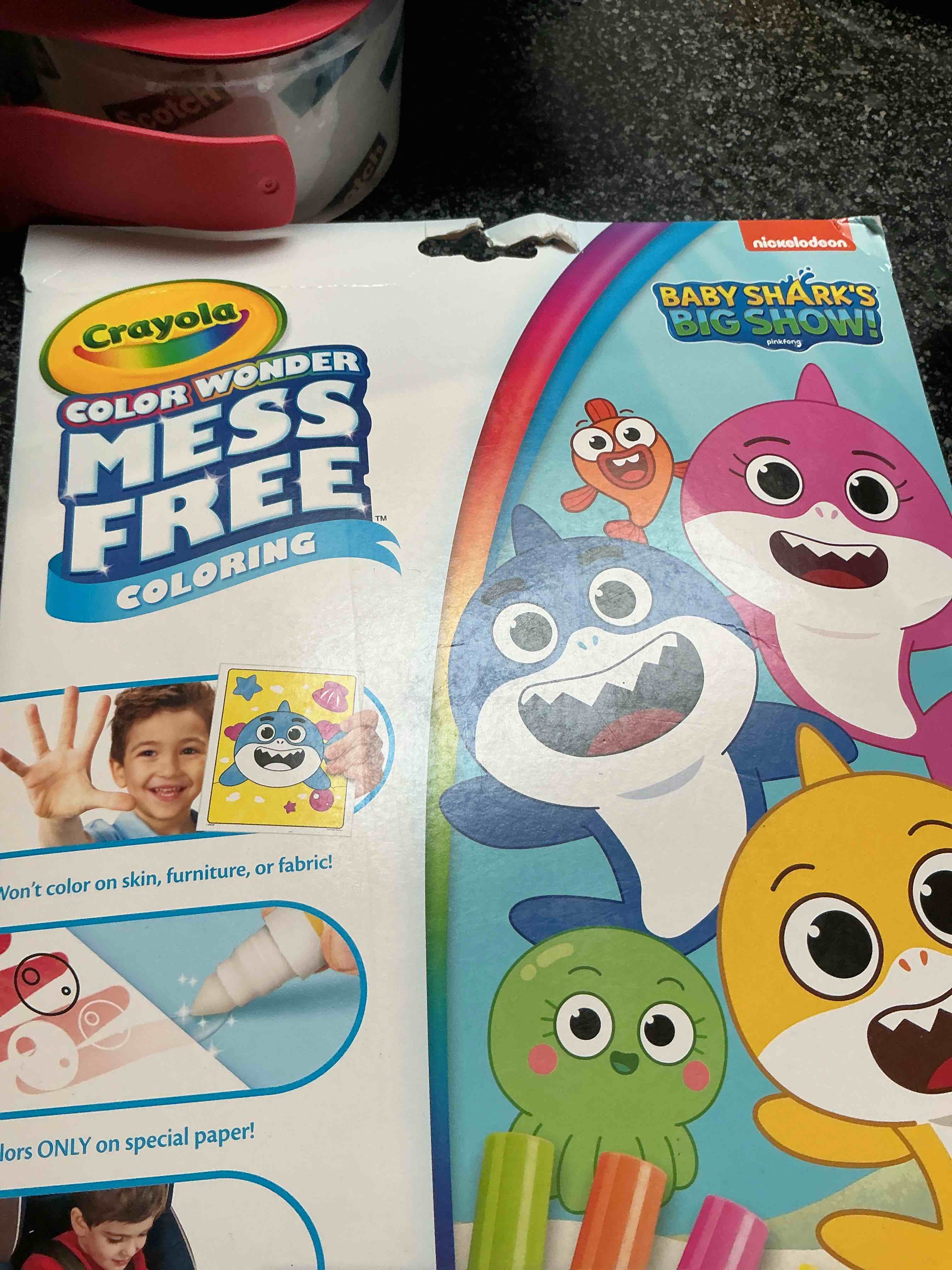 crayola color wonder mess free coloring baby shark’s big show 