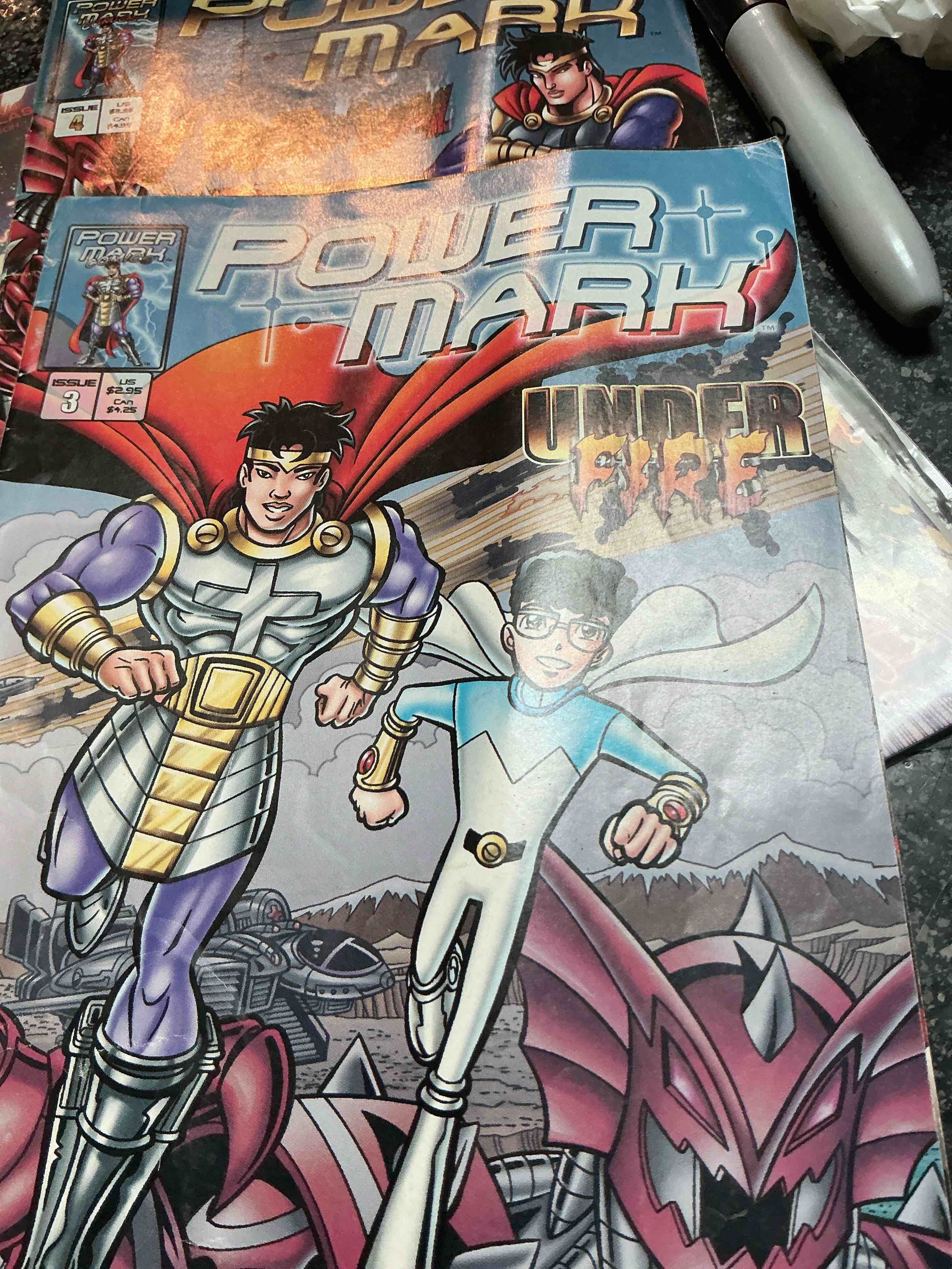 Power Mark Under Fire Retro Comic Book 