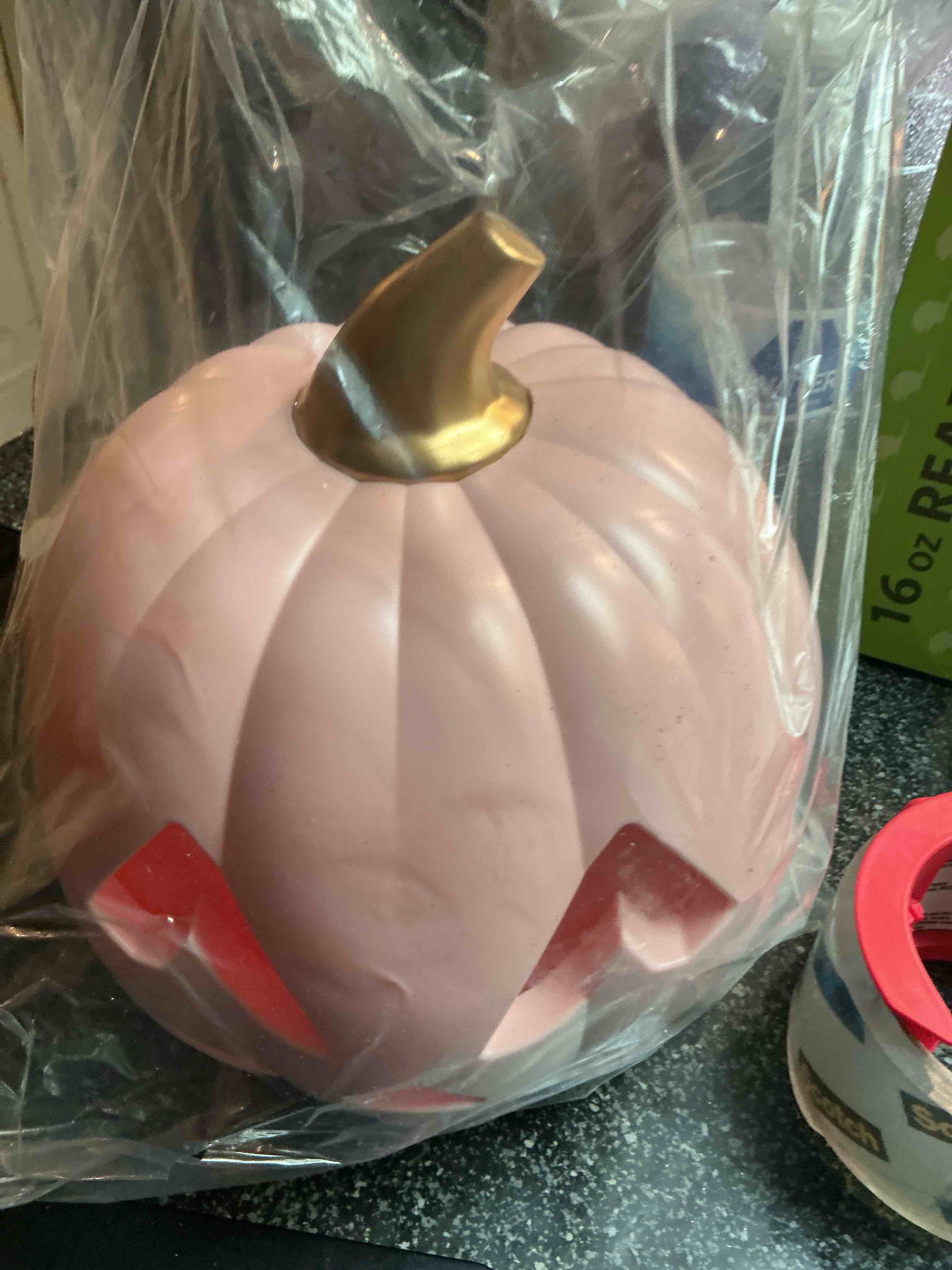Pink LED Light Up Pumpkin 
