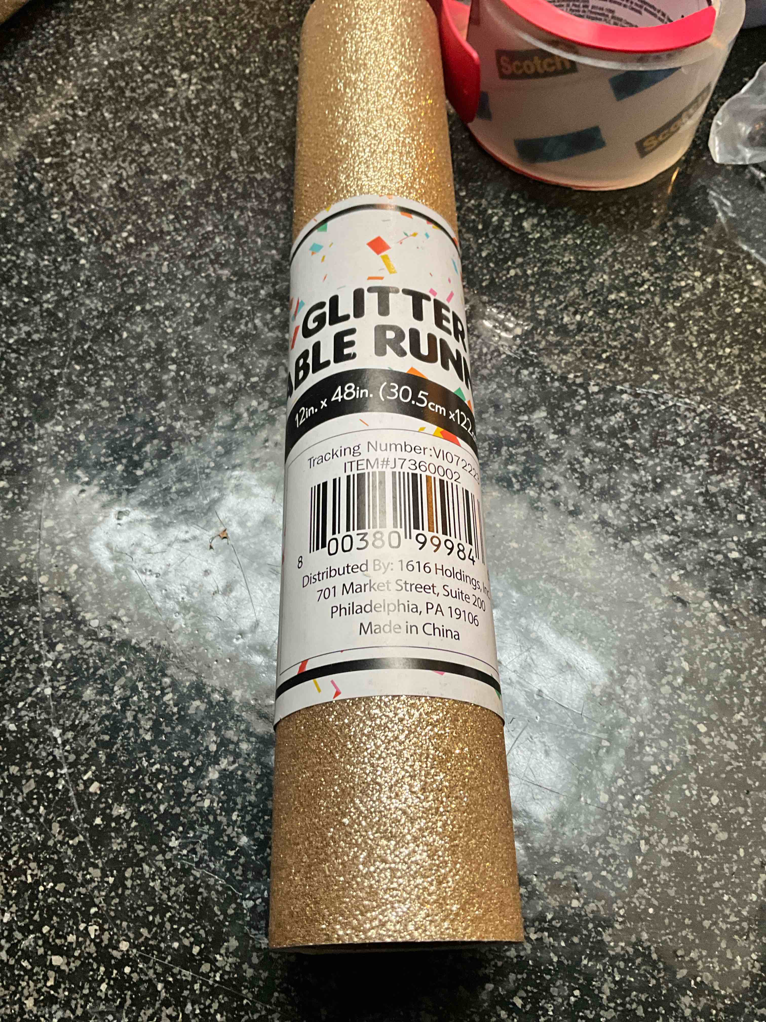 Gold - Glitter Table Runner - 12 x 48 