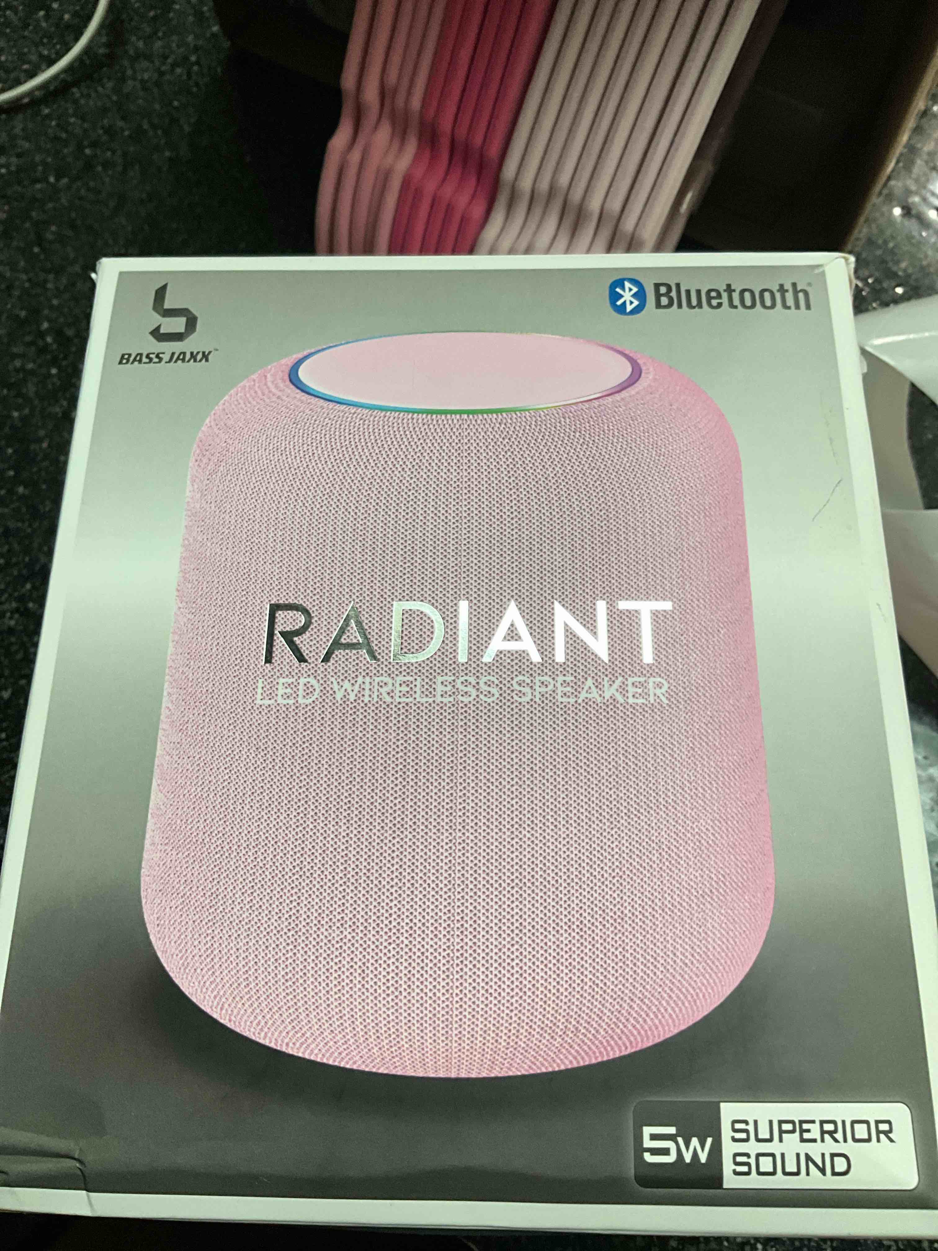 Bass Jaxx Bluetooth Radiant LED Wireless Speaker - 5W Superior Sound - Pink 