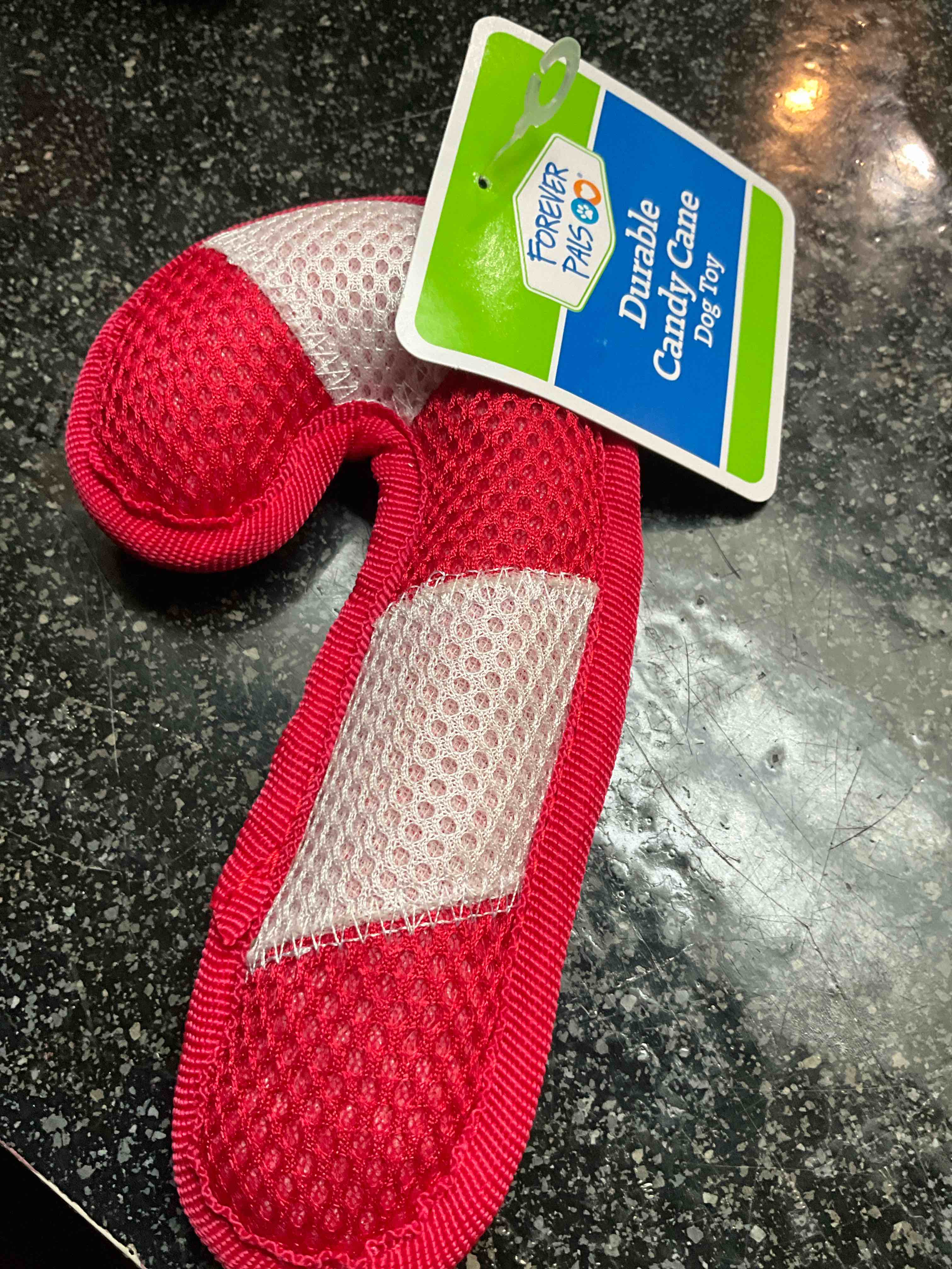 forever pals - durable candy cane dog toy 