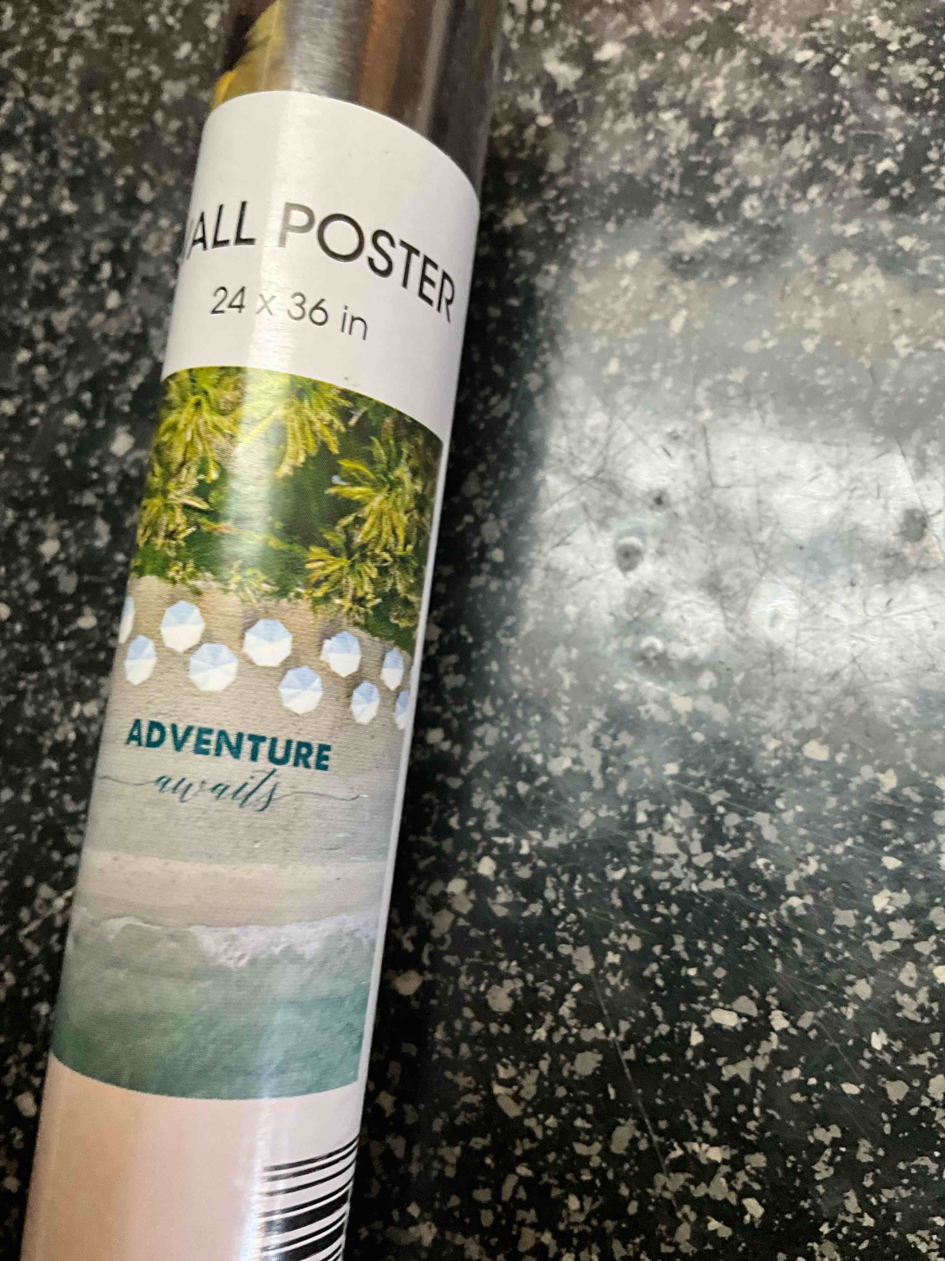 Wall Poster - 24 x 36  - Beach Scene ( Adventure Awaits) 