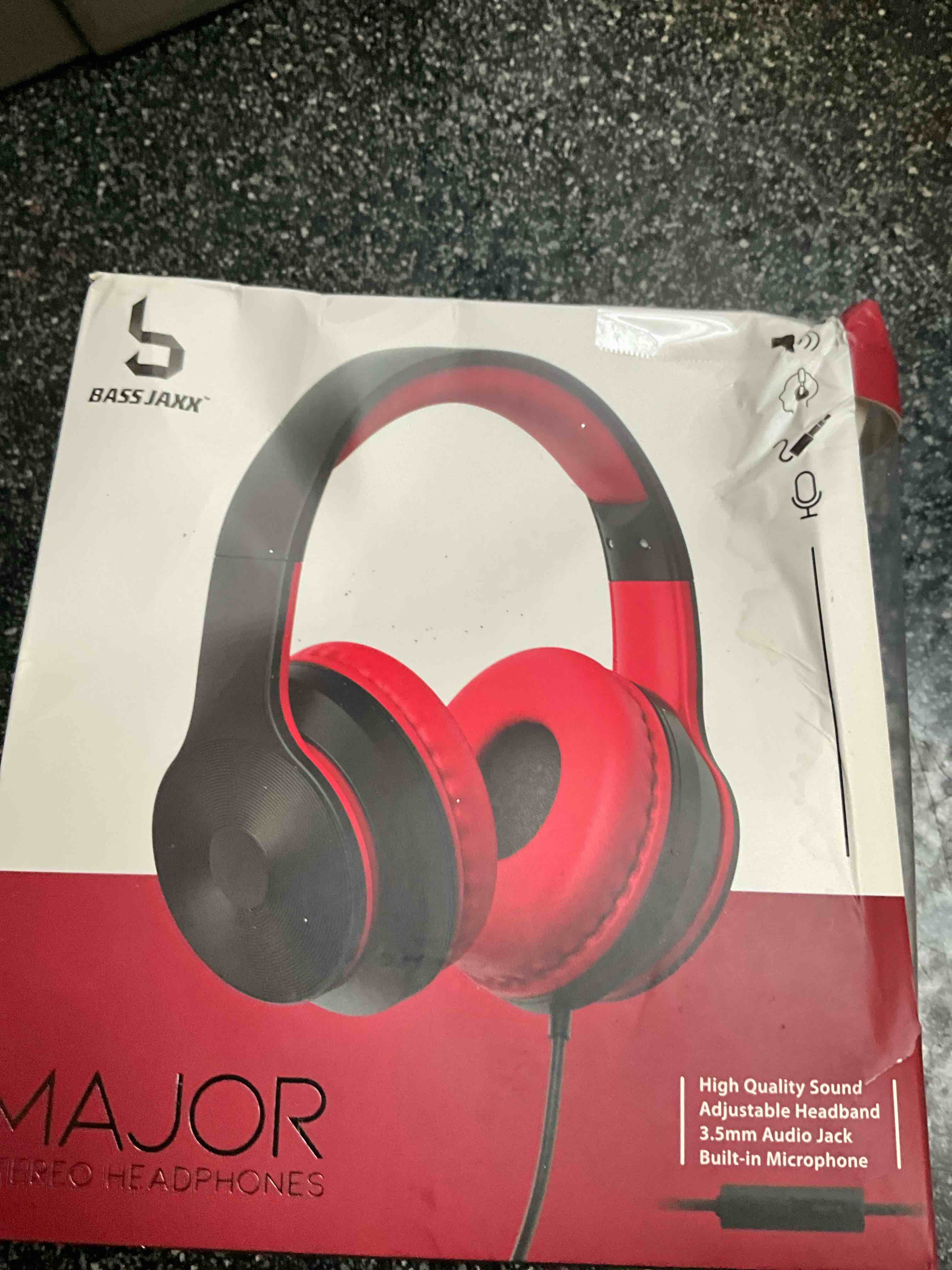 Bass Jaxx - Major - Stereo Headphones - high quality sound/adjustable headband/3.5mm audio jack/built in microphone 