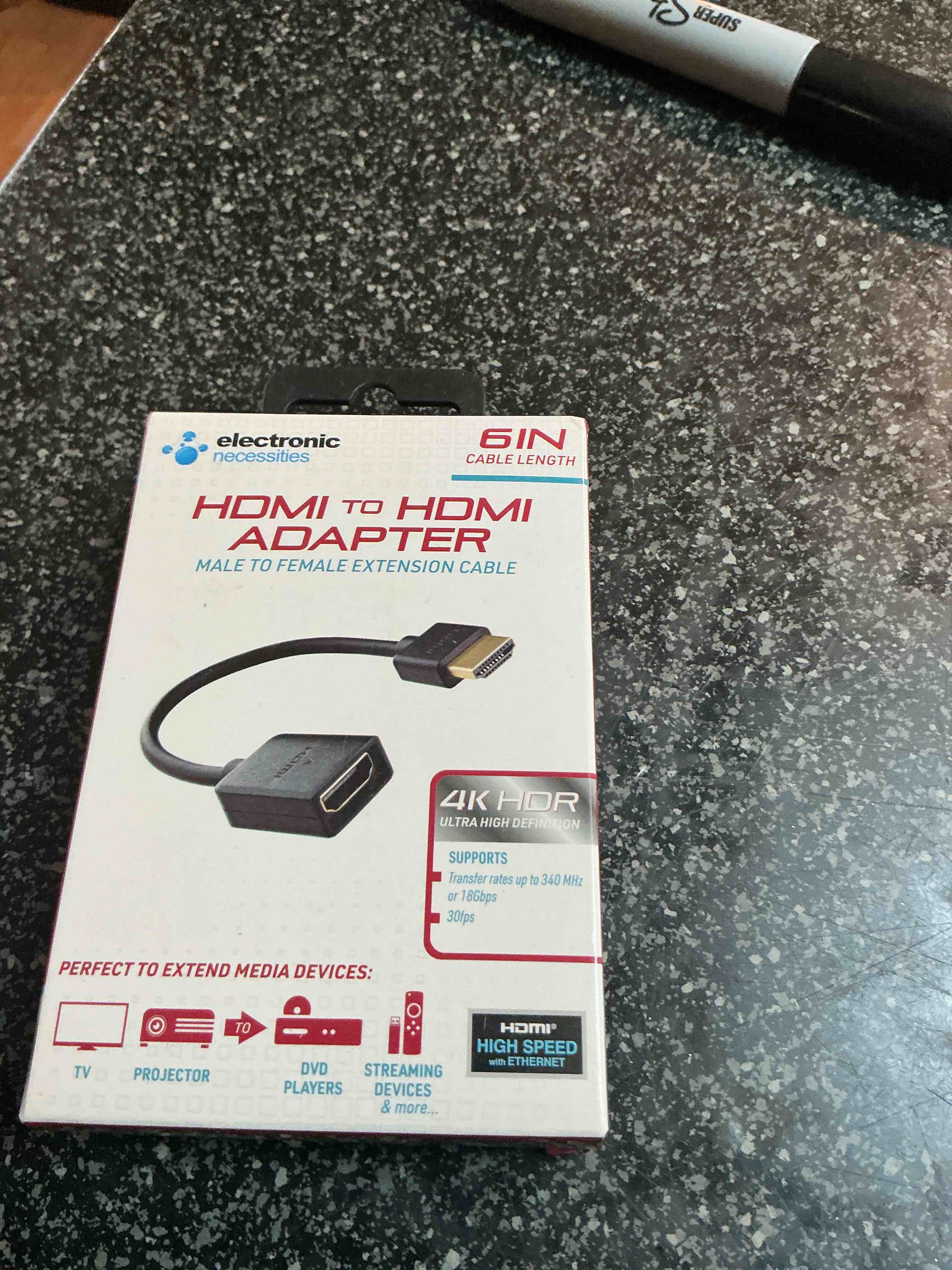 Electronic  HDMI To HDMI Adapter 6 “ Length  