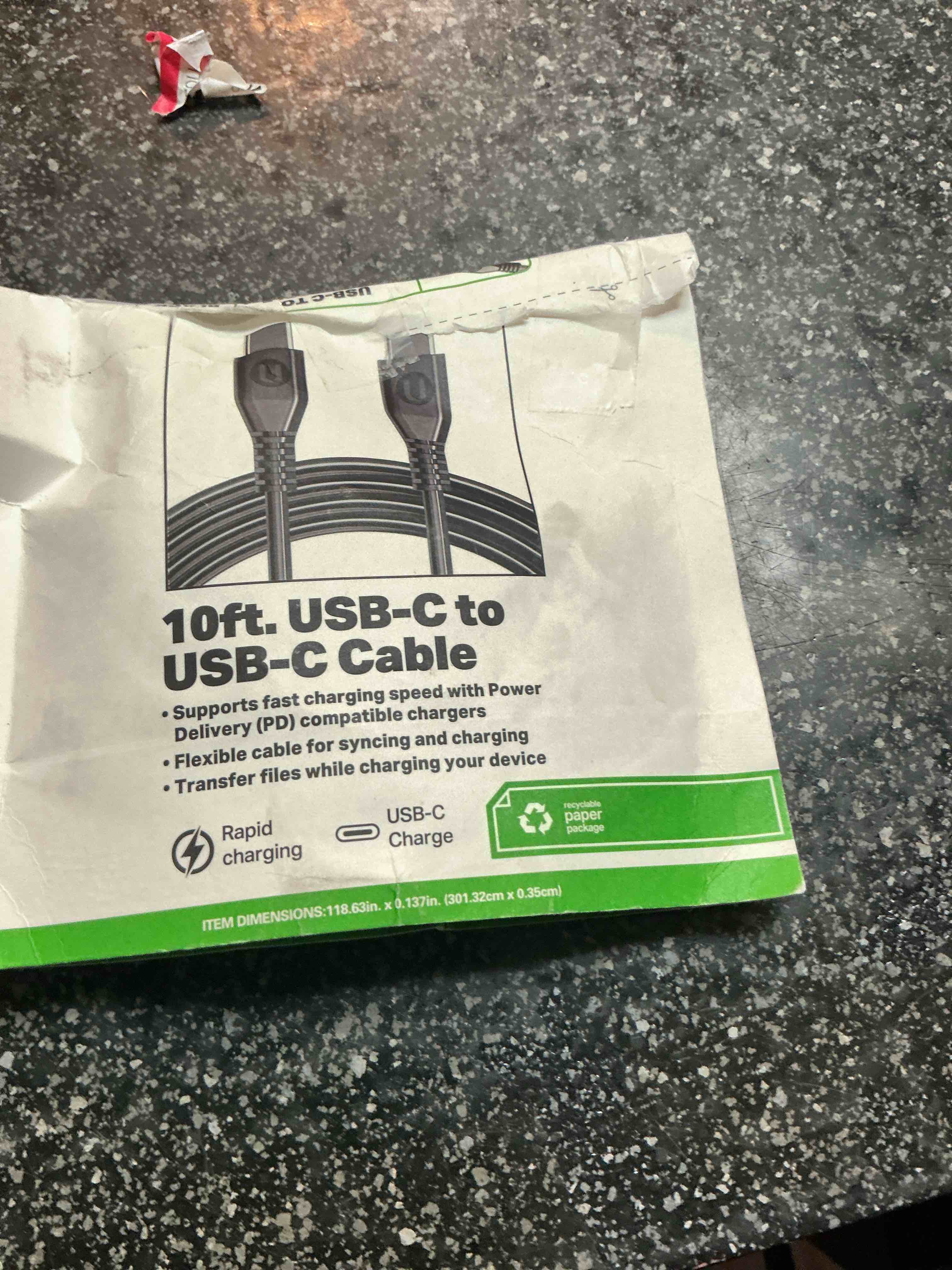 10 ft. usb-c to usb-c cable 