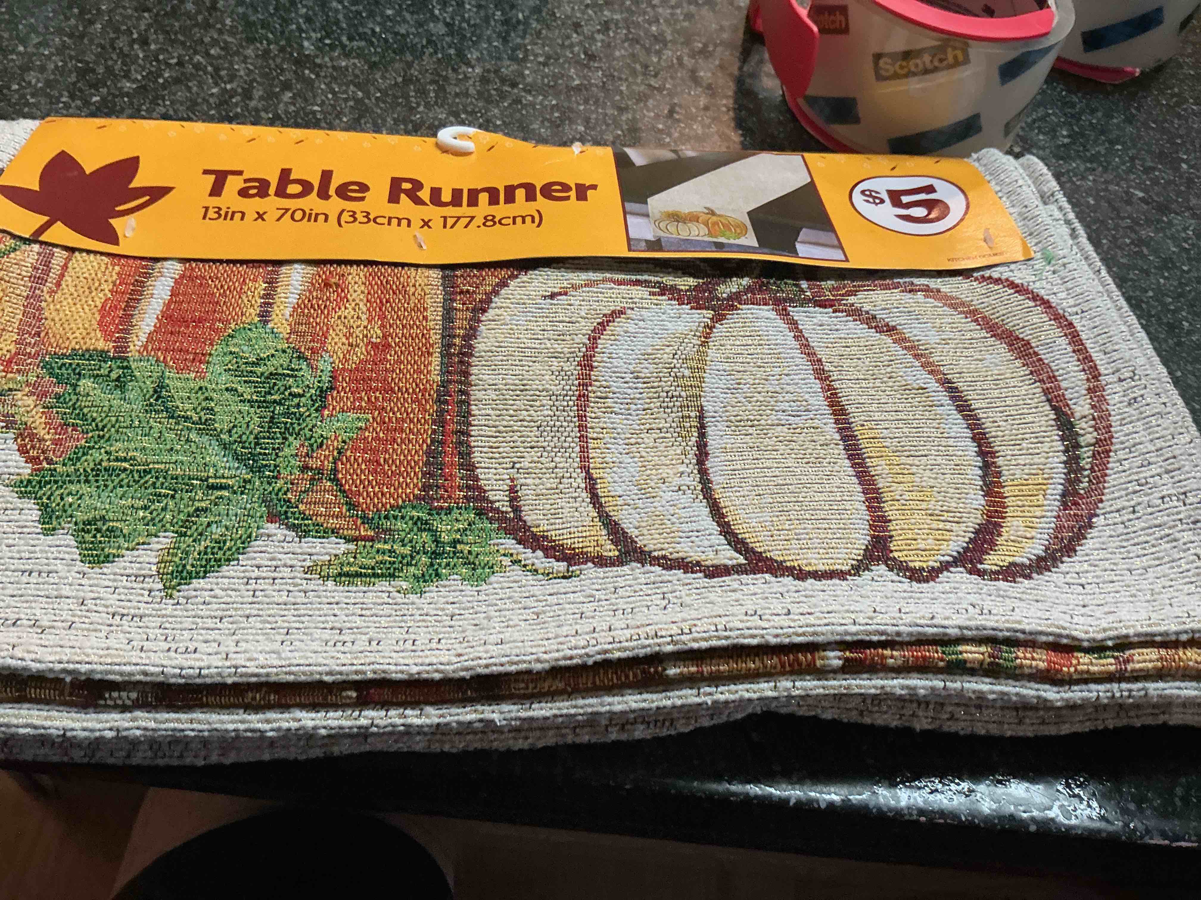 Table Runner 13 “ X 70 “ 