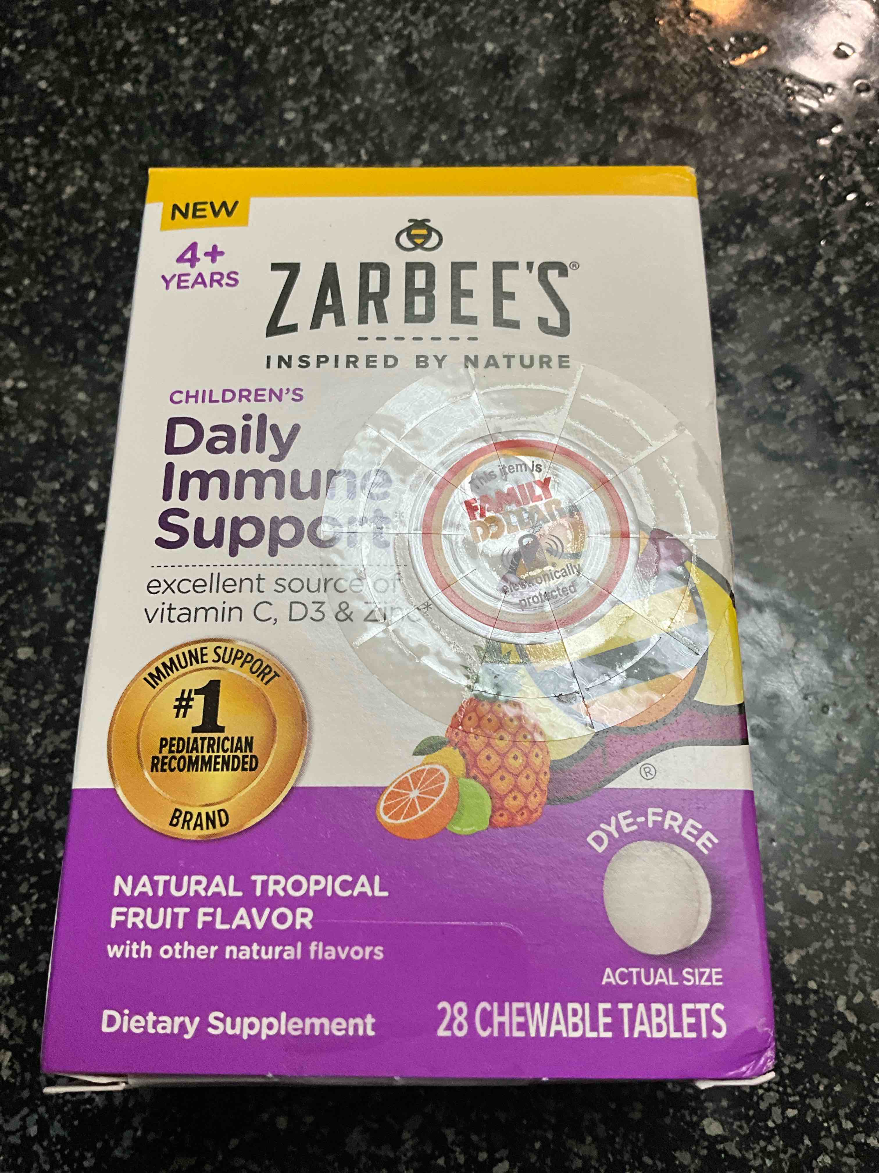 Zarbee’s Inspired by Nature - Children’s Daily Immune Support - 28 chewables 