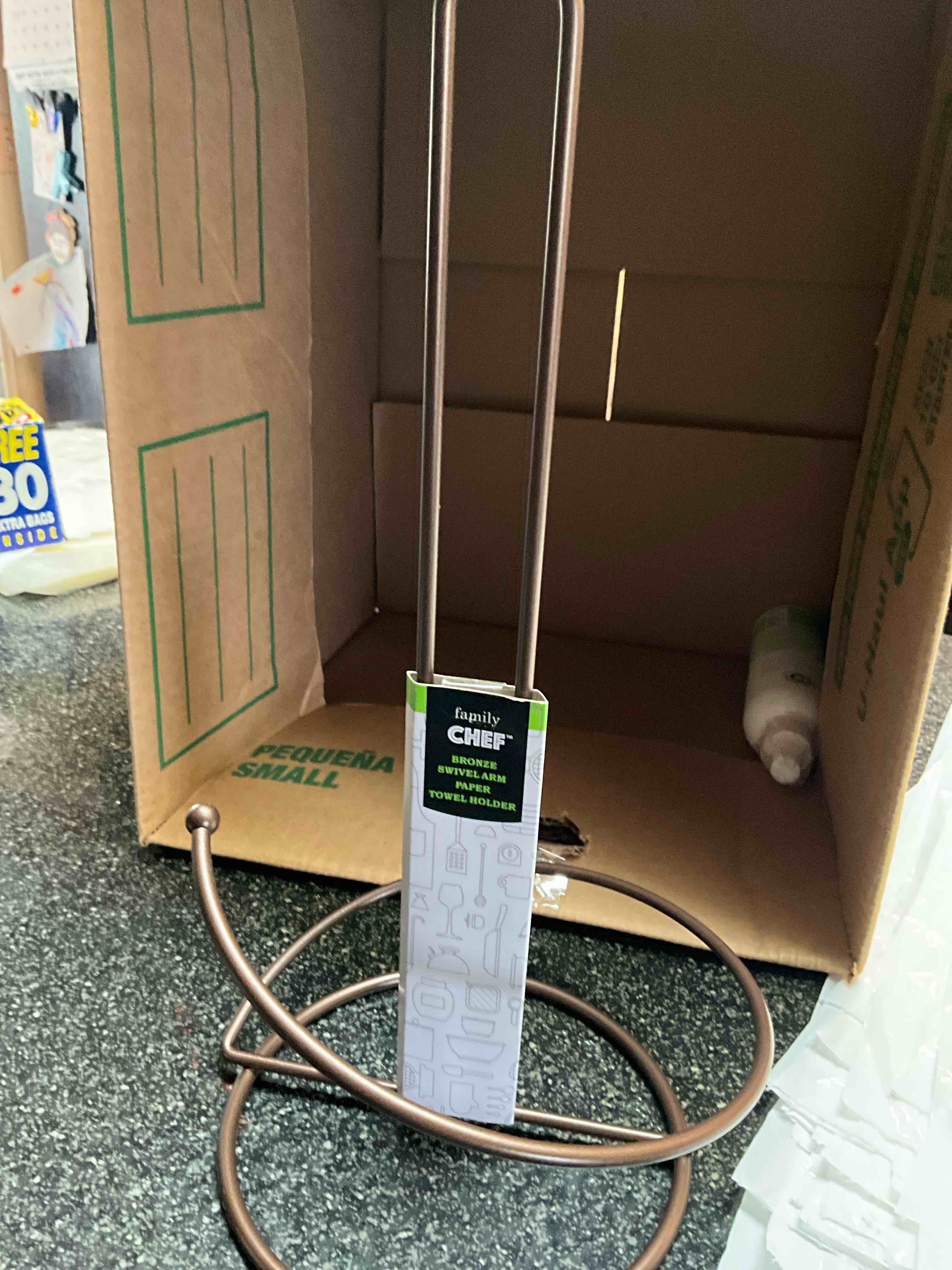 family chef - bronze - swivel arm paper towel holder 