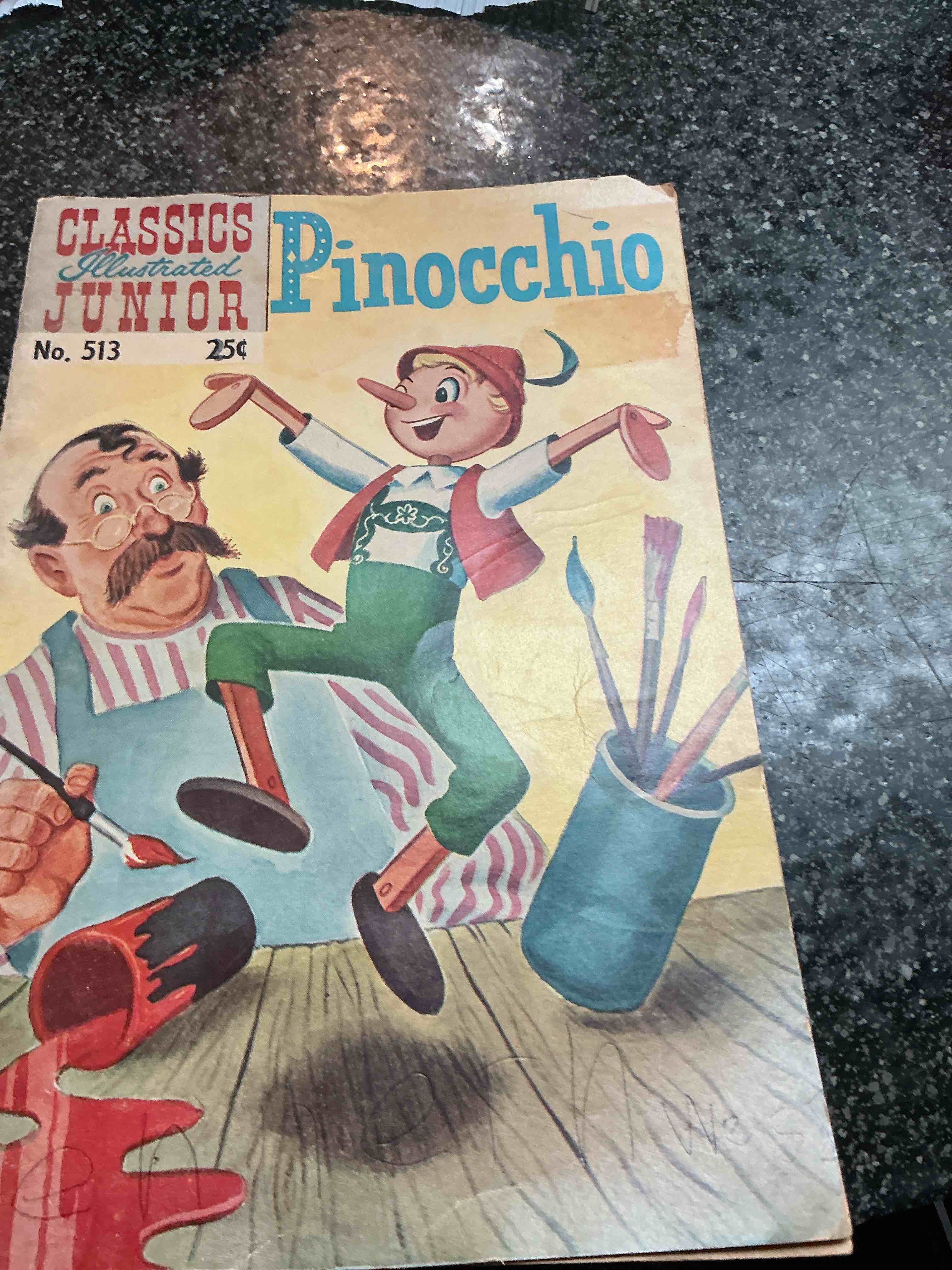 Classics Illustrated Junior Pinocchio Comic Book Retro Comics Book