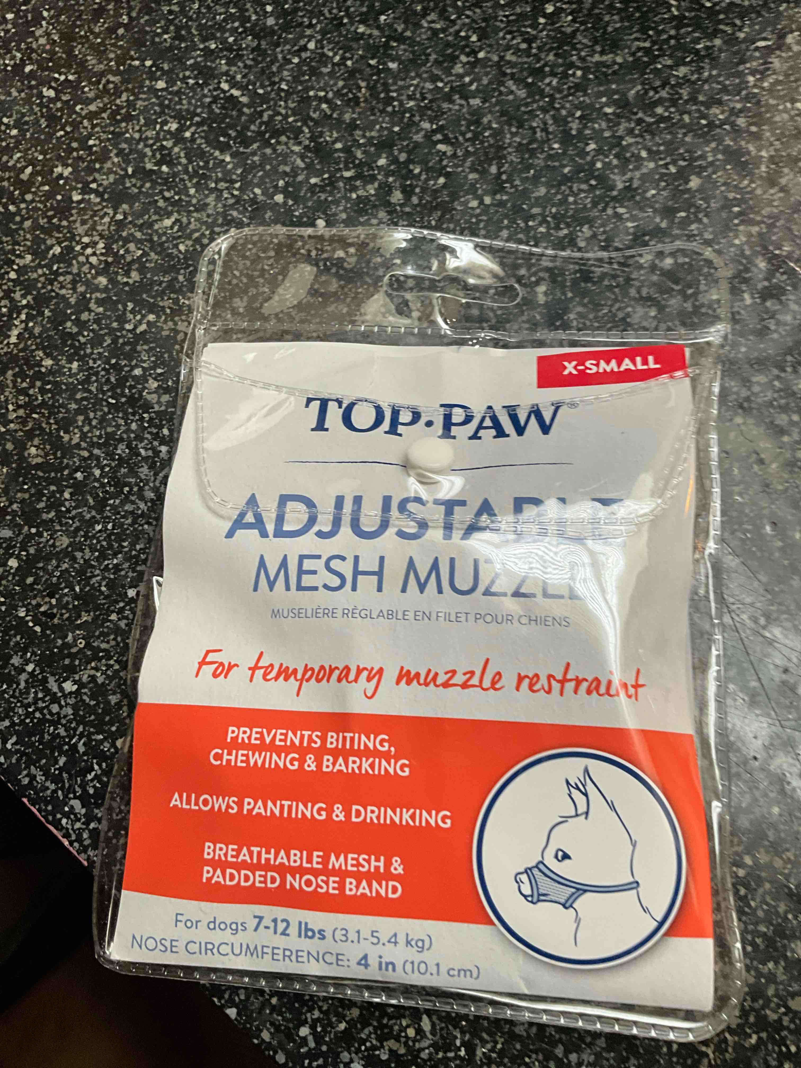 Top Paw - Adjustable Mesh Muzzle - size - Xsmall