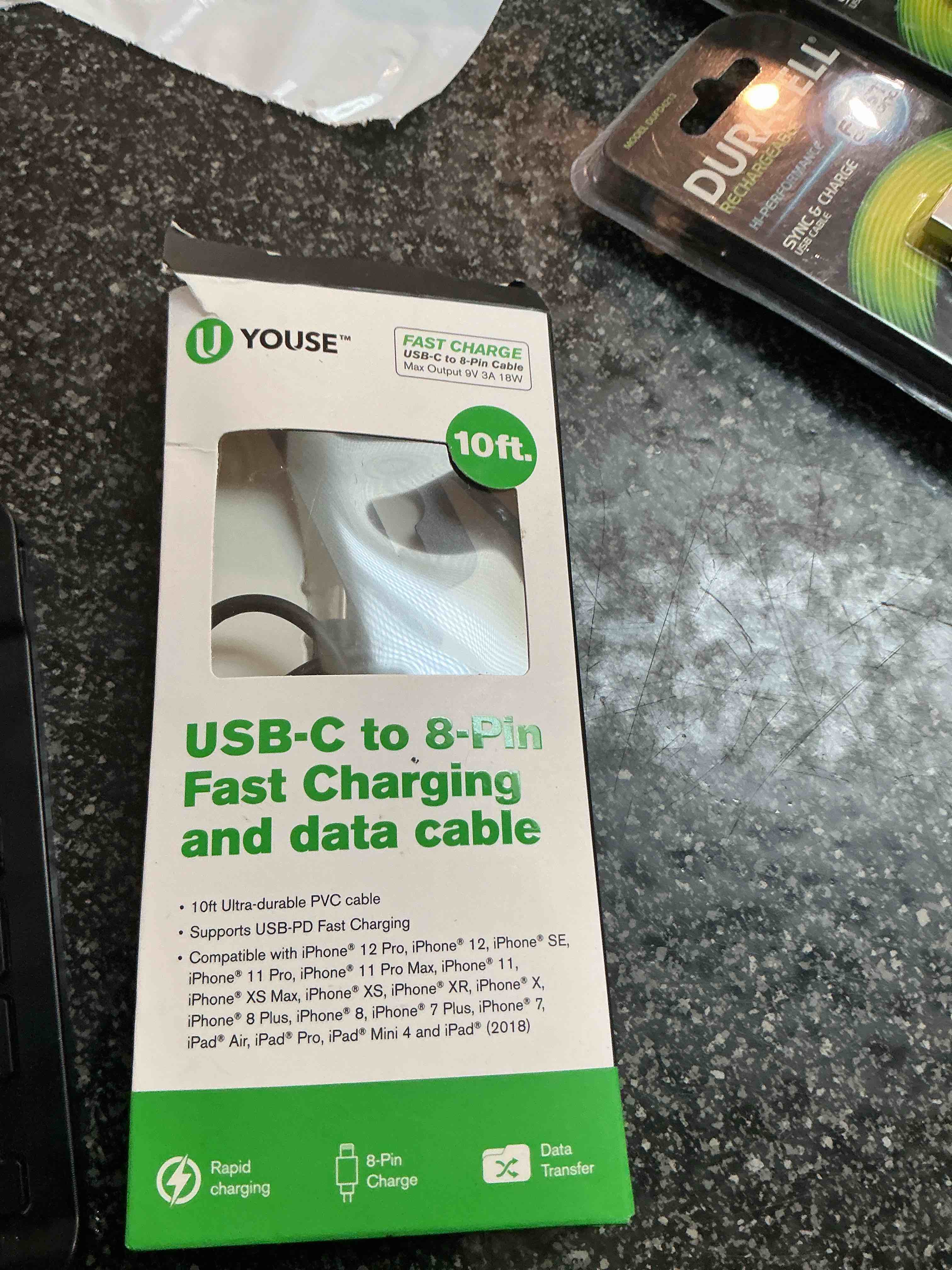 Youse 10 Ft. USB-C To 8-Pin Charging Cable For iPhone