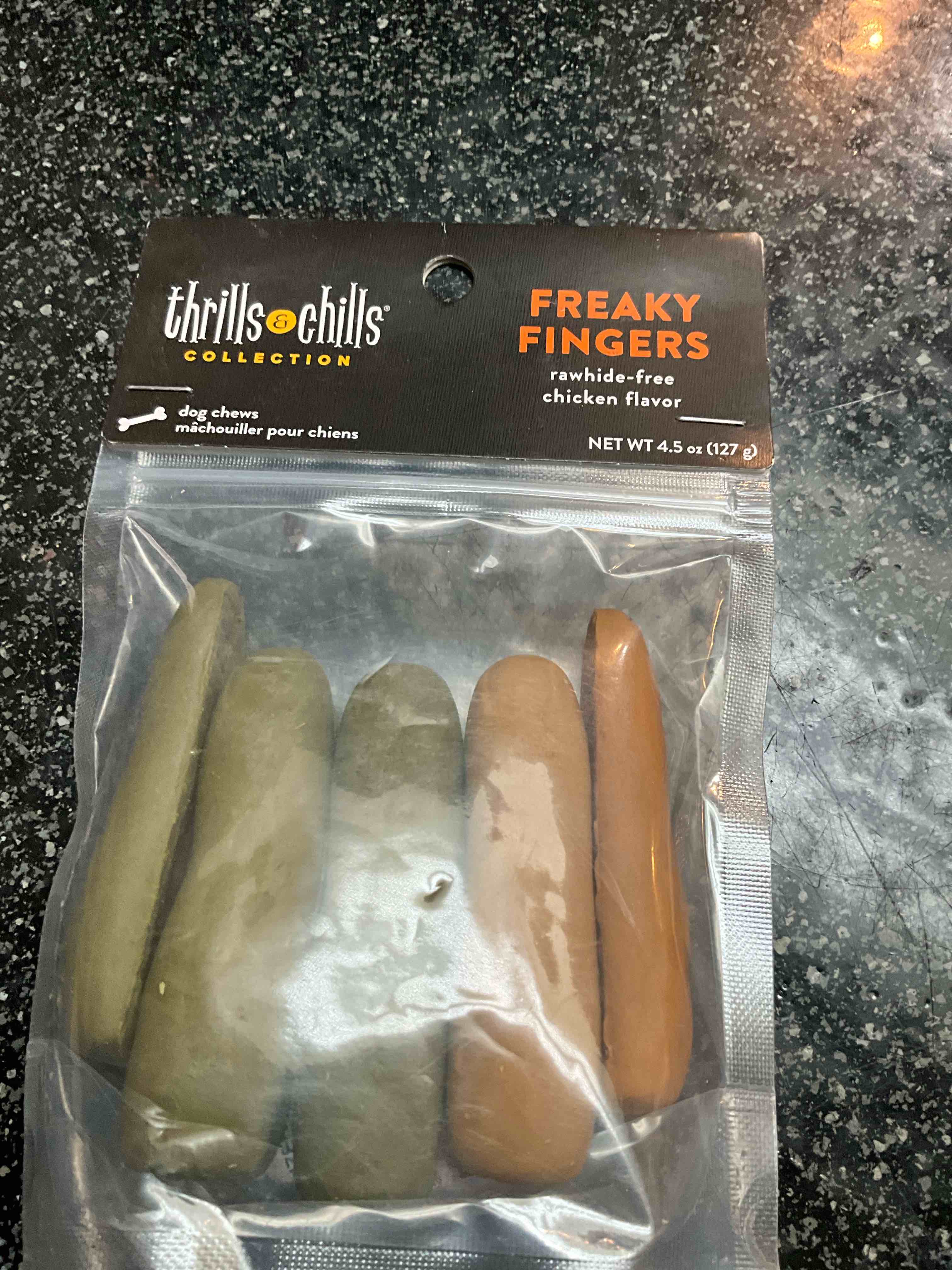 Thrills & Chills - Freaky Fingers - Rawhide Free - Chicken Fingers - Dog Chews