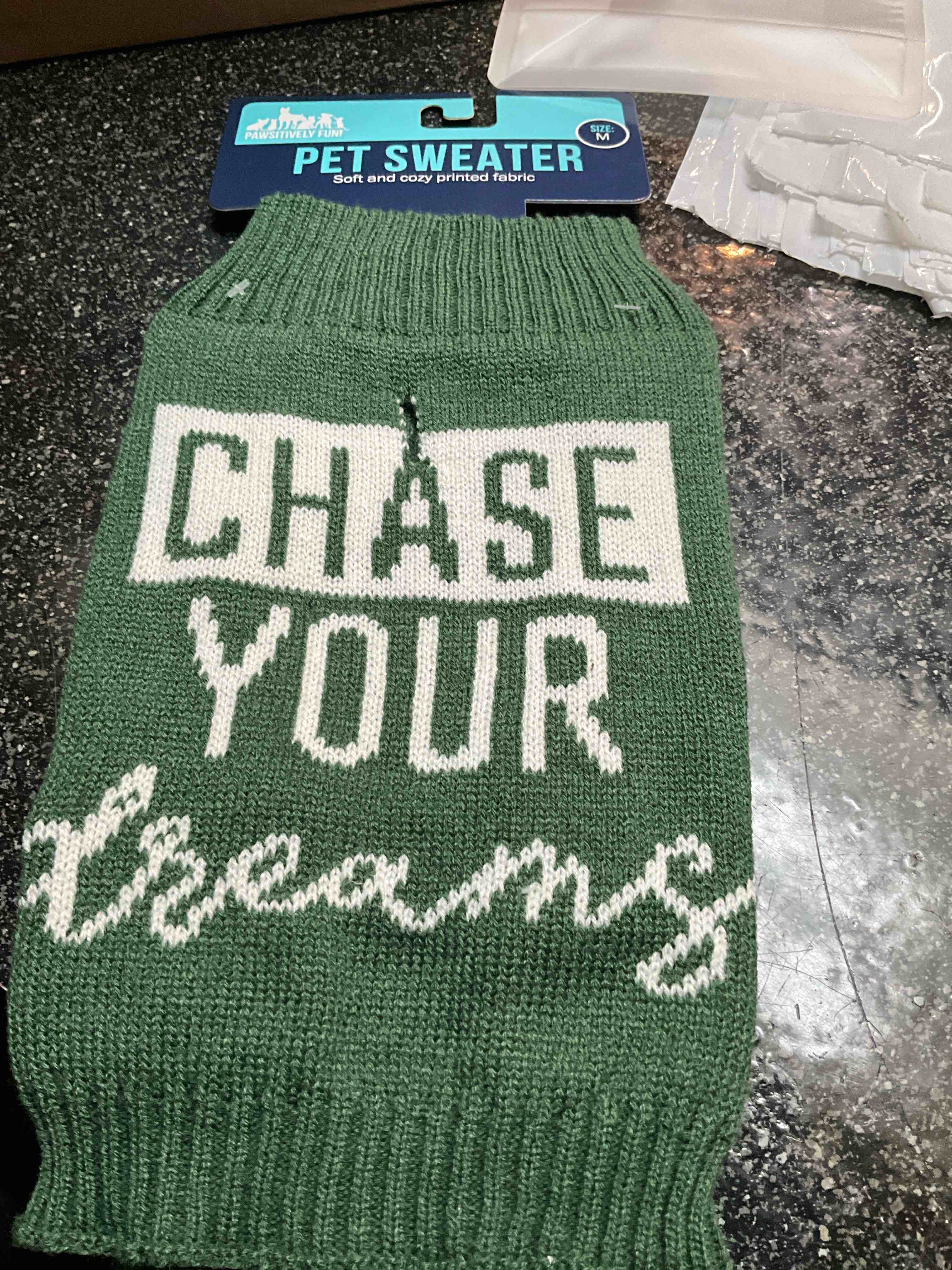 pawsitively fun - pet sweater - size - m 