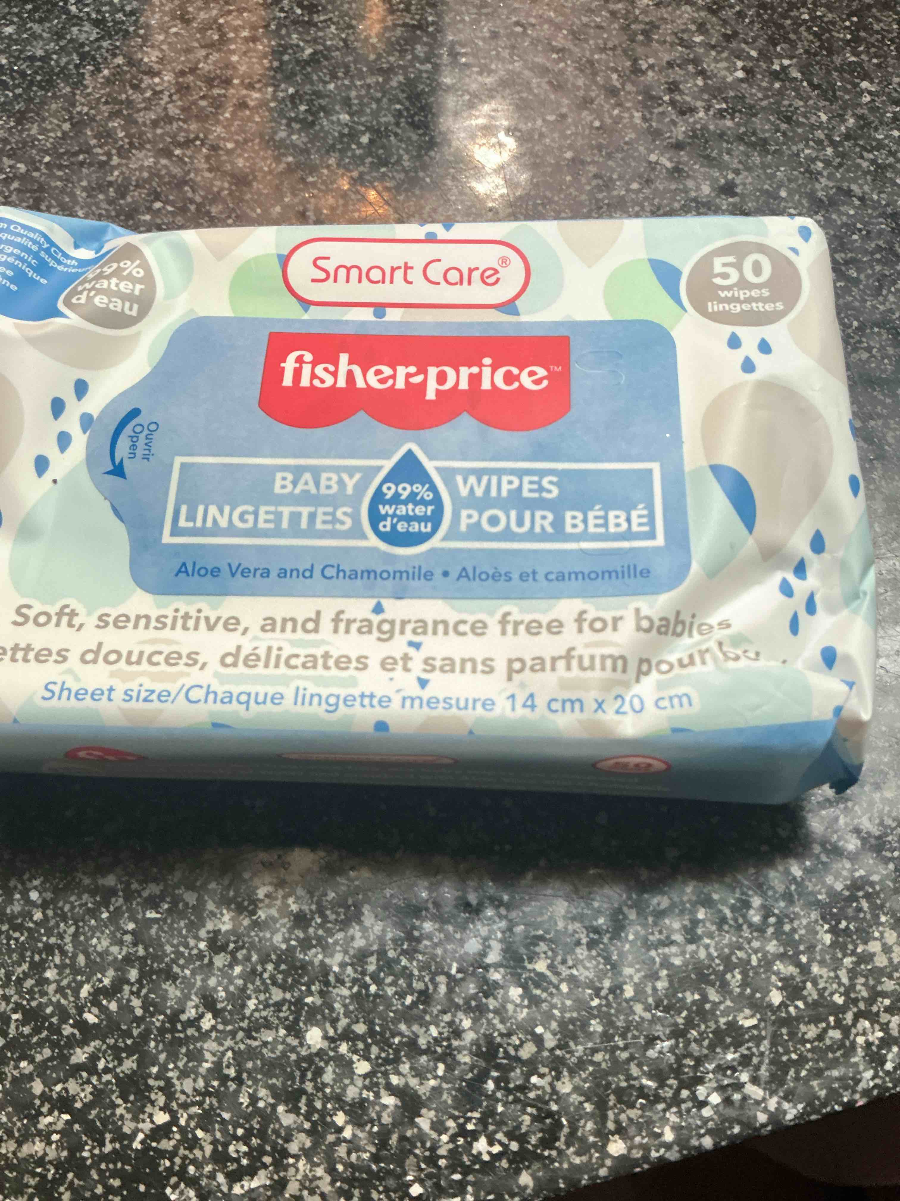 smart care fisher price baby wipes 50 wipes 