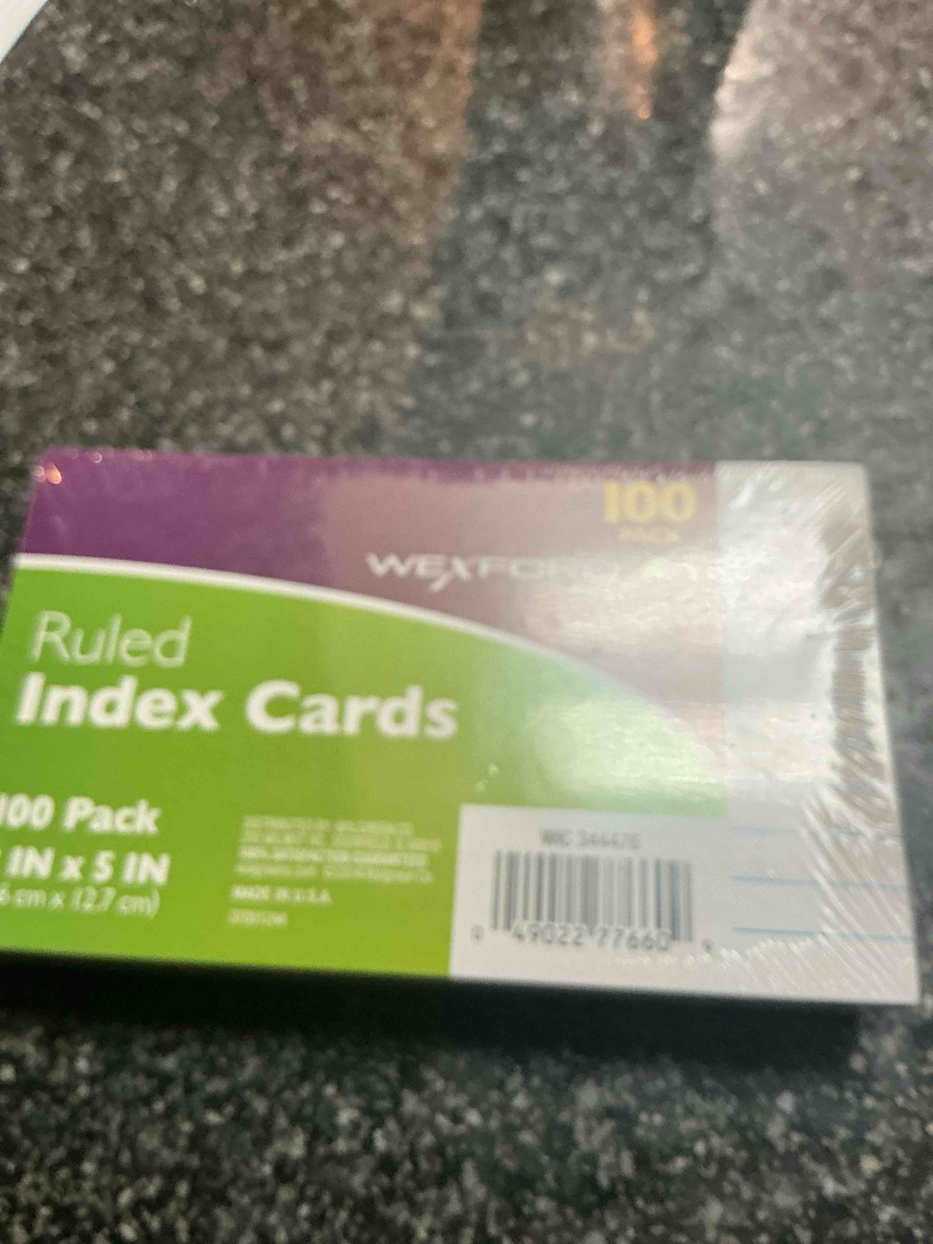Ruled Index Cards 100 Pack 100 In A Pack