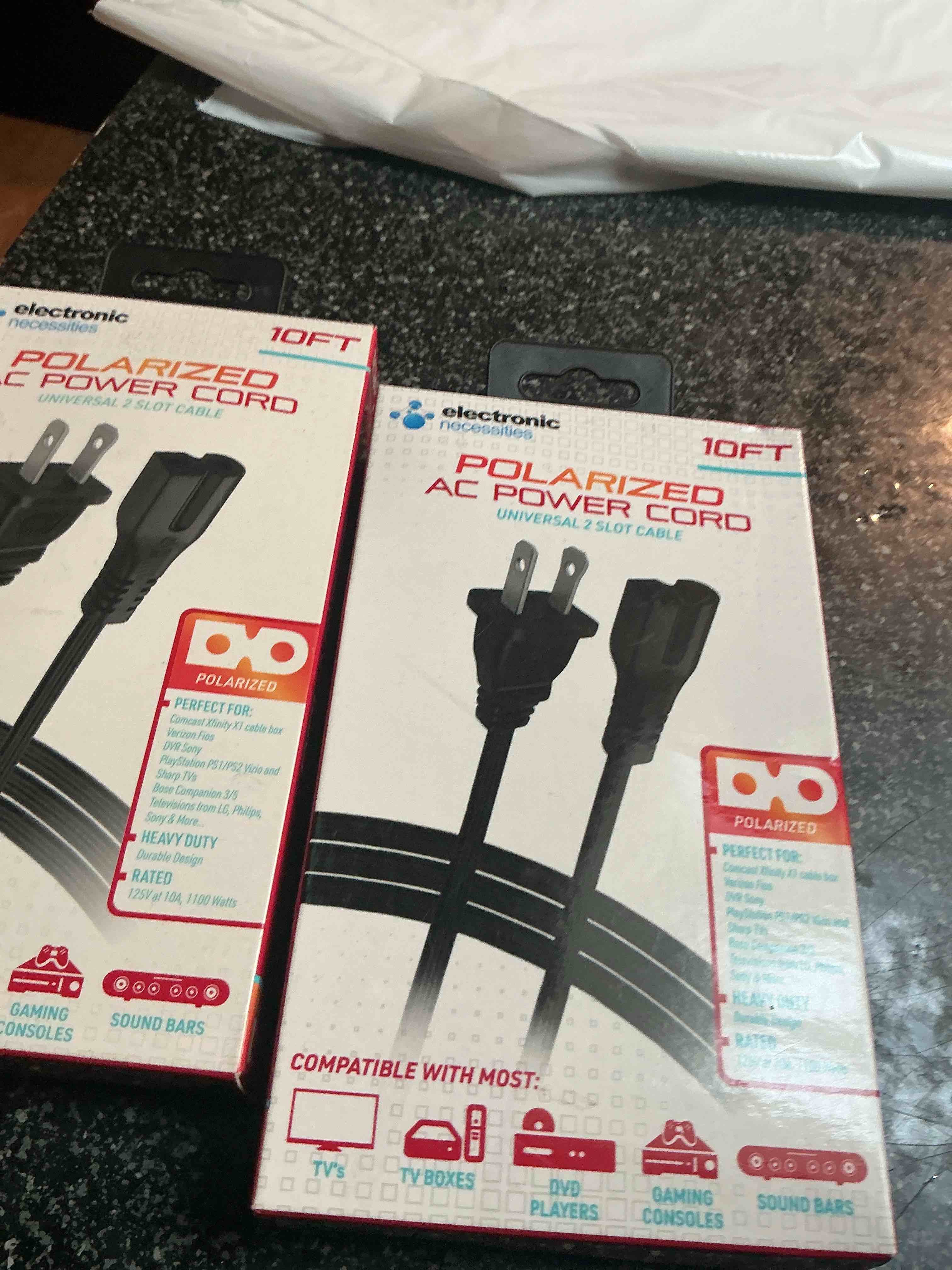 Electronic 10 Ft. Polarized AC Power Cord
