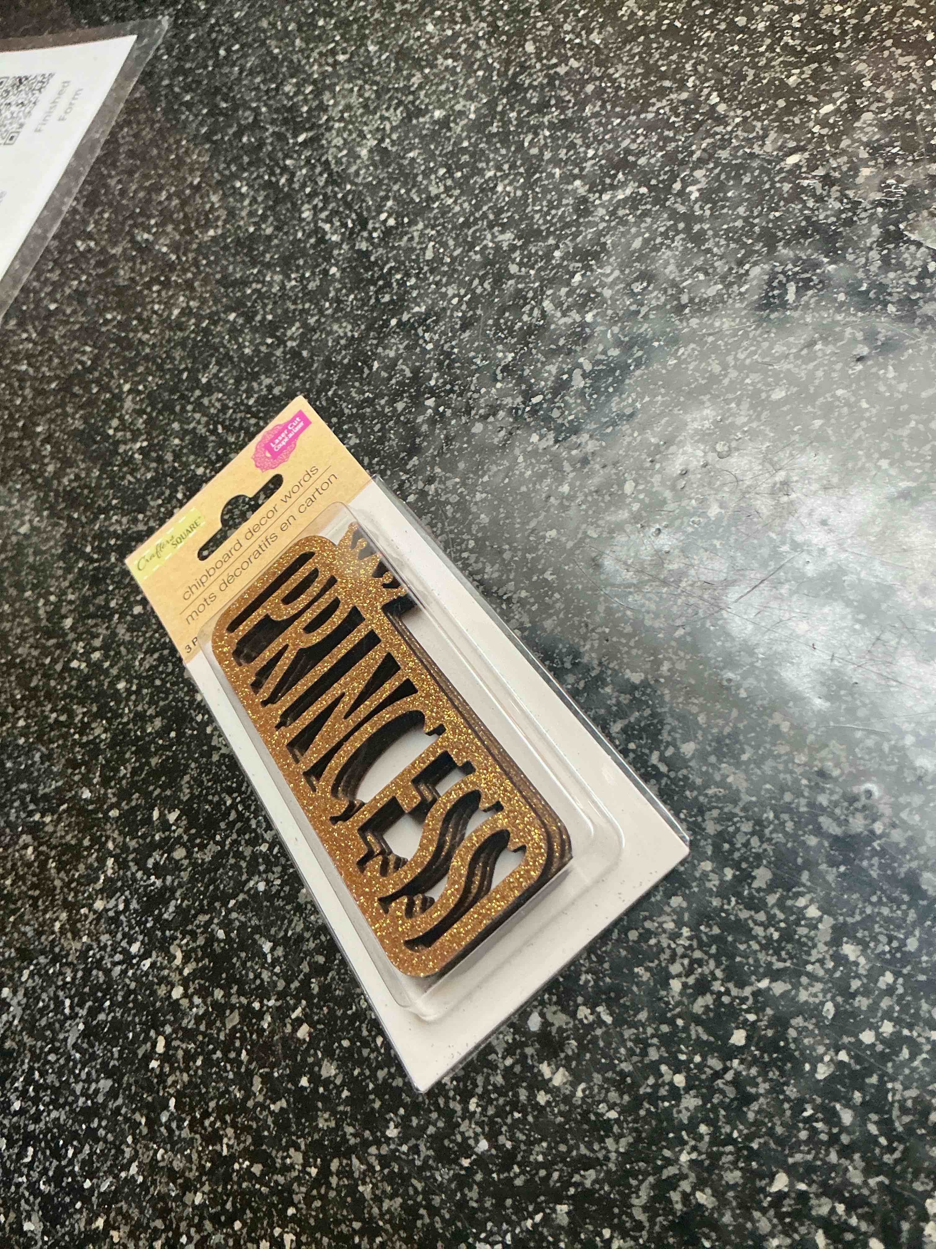 Crafters Square - Chipboard Decor Words (princess) 