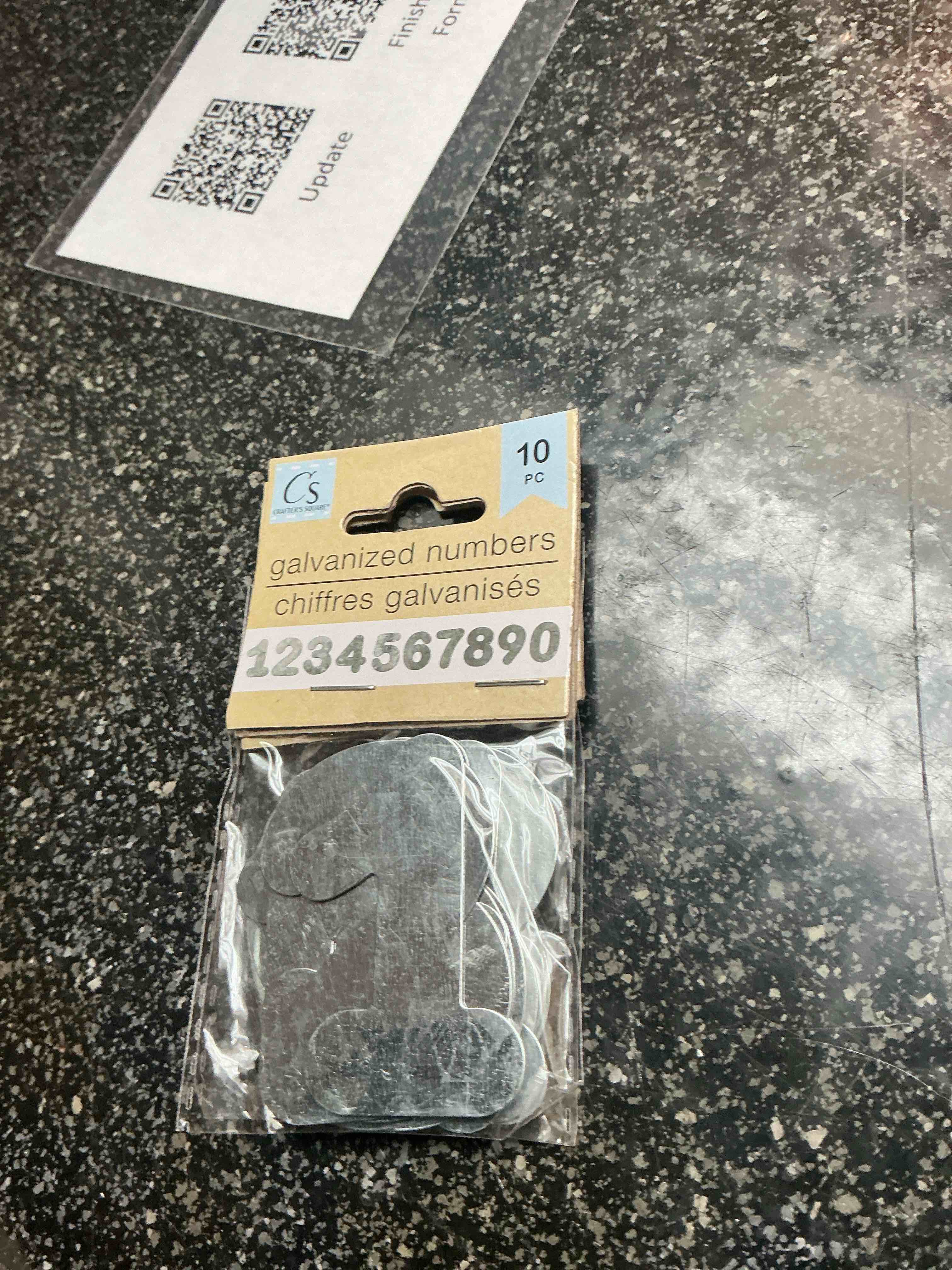 Crafters Square - Galvanized Numbers - 0 - 9 