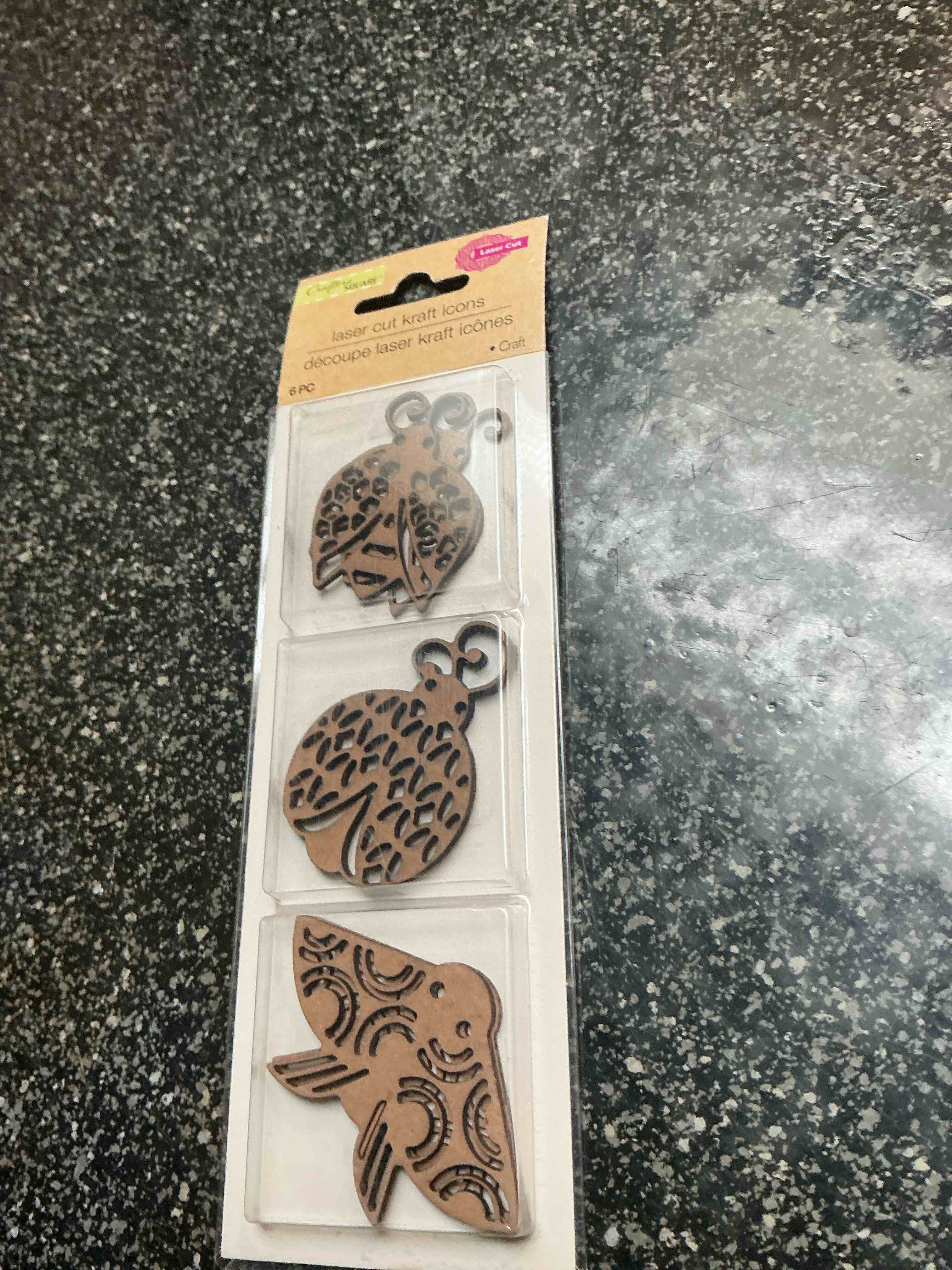 Crafters Square - Laser Cut Kraft Icons - 6 pcs 