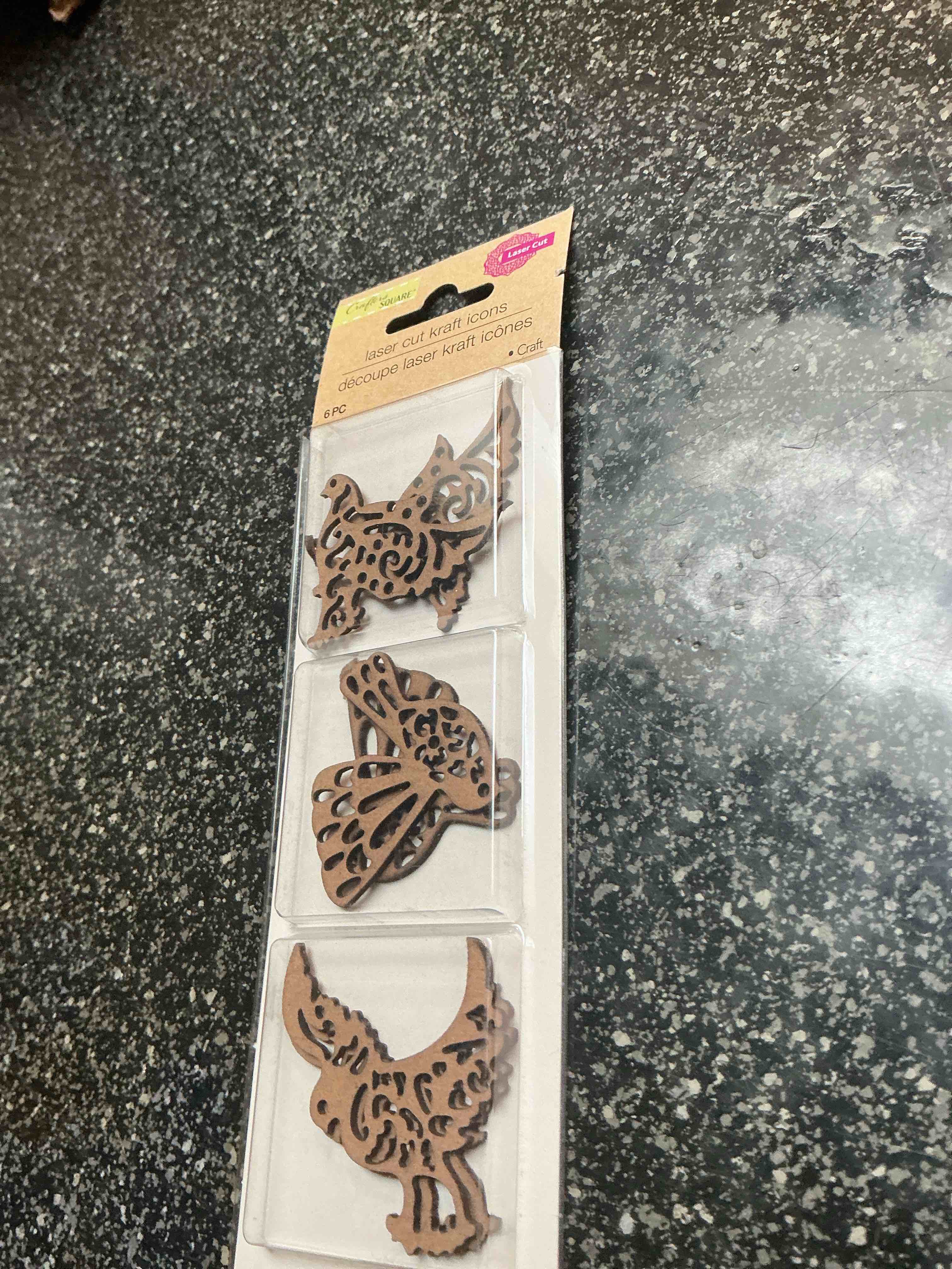 Crafters Square - Laser Cut Kraft Icons - 6 pcs 