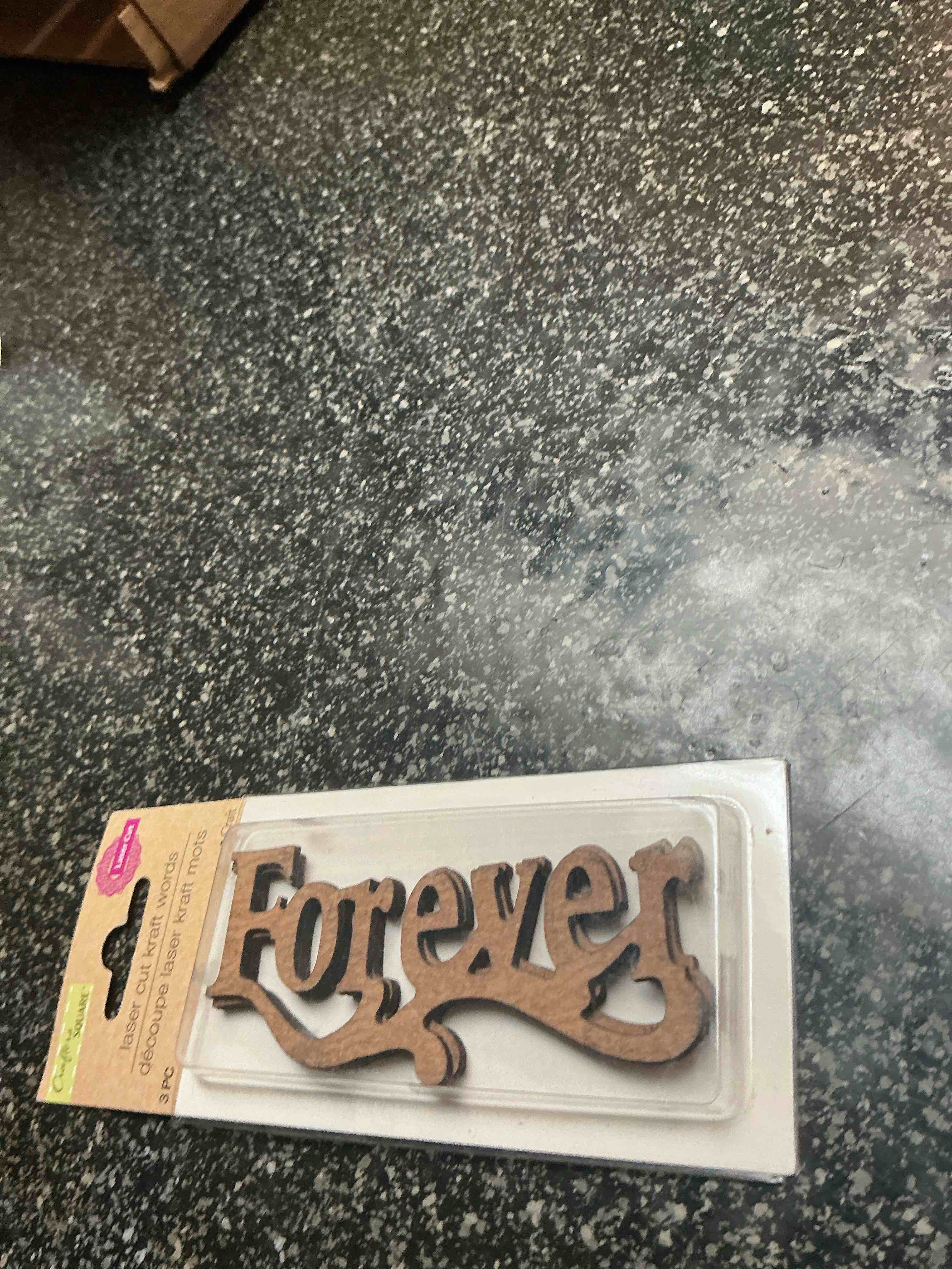 Crafters Square - Laser Cut Kraft Words - 3 pcs  