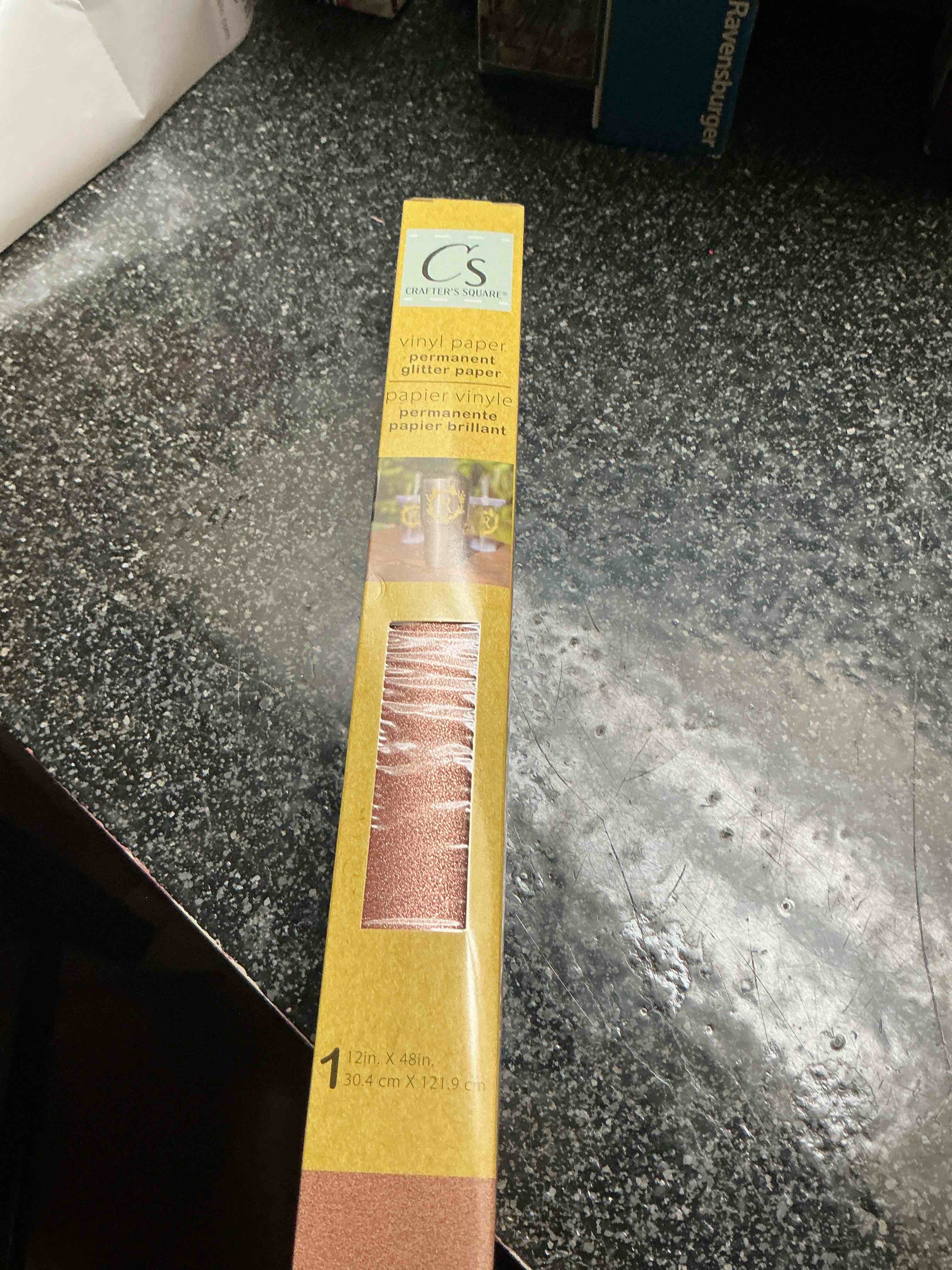 Crafters Square - Vinyl Paper - Permanent Glitter Paper - 12” x 48”  