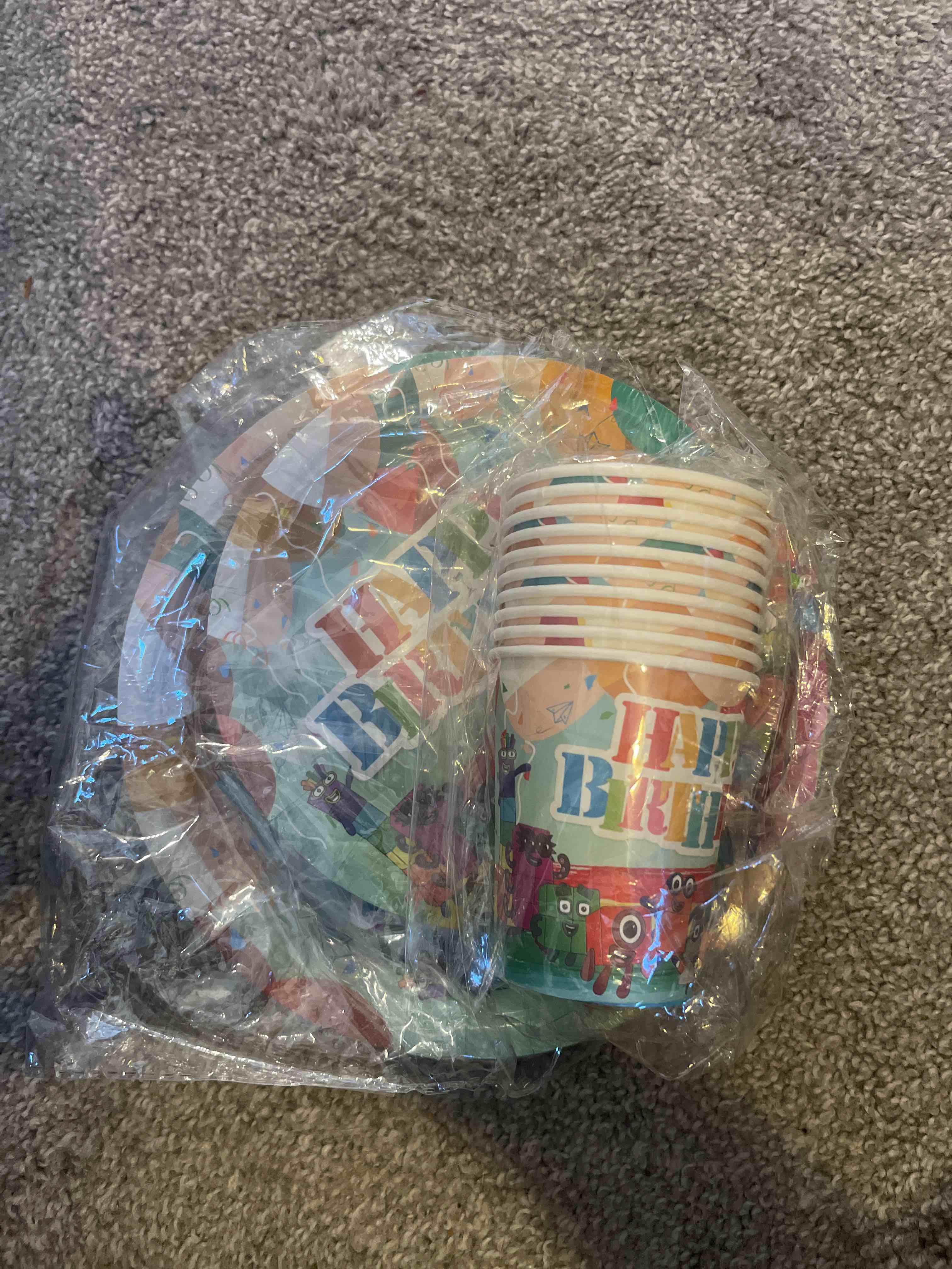 Birthday Party Kit with Plates and Cups 