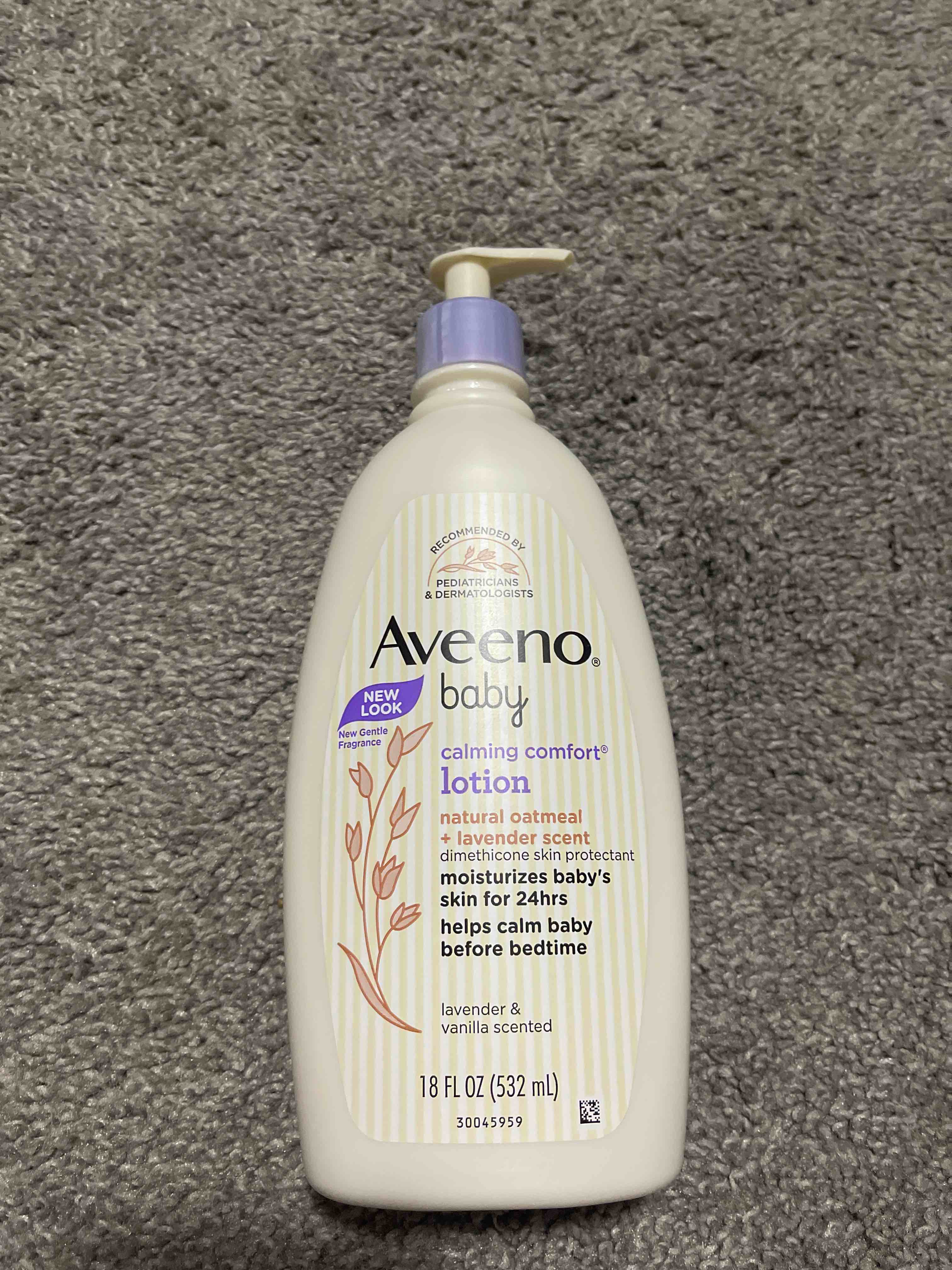 Aveeno Baby Calming Comfort Moisturizing Lotion with Lavender, Vanilla and Natural Oatmeal, 18 fl. Oz