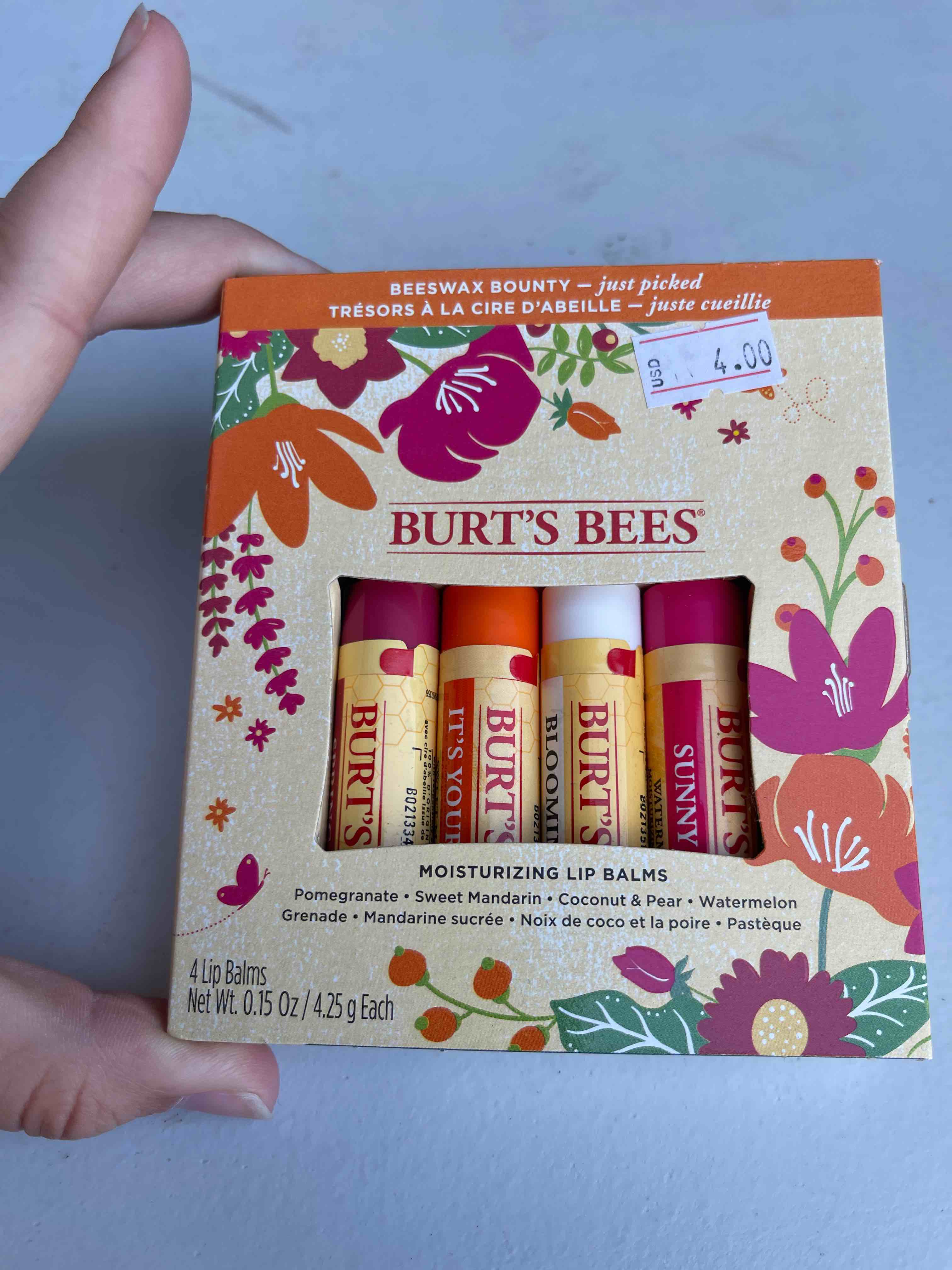 Burt’s Bees Moisturizing Lip Balm 4-Count