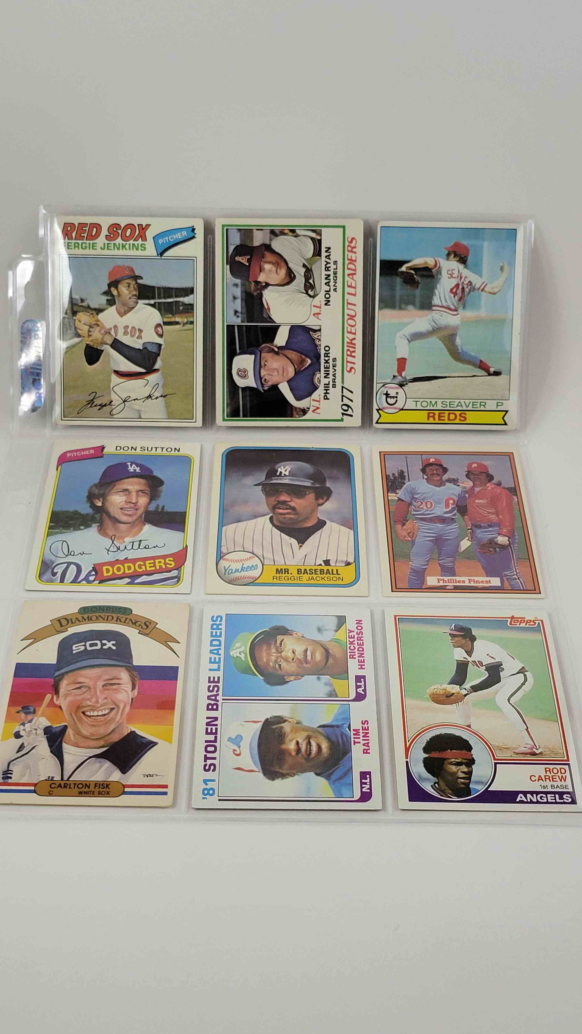 Lot of (9) Vintage Hall of Fame Cards
