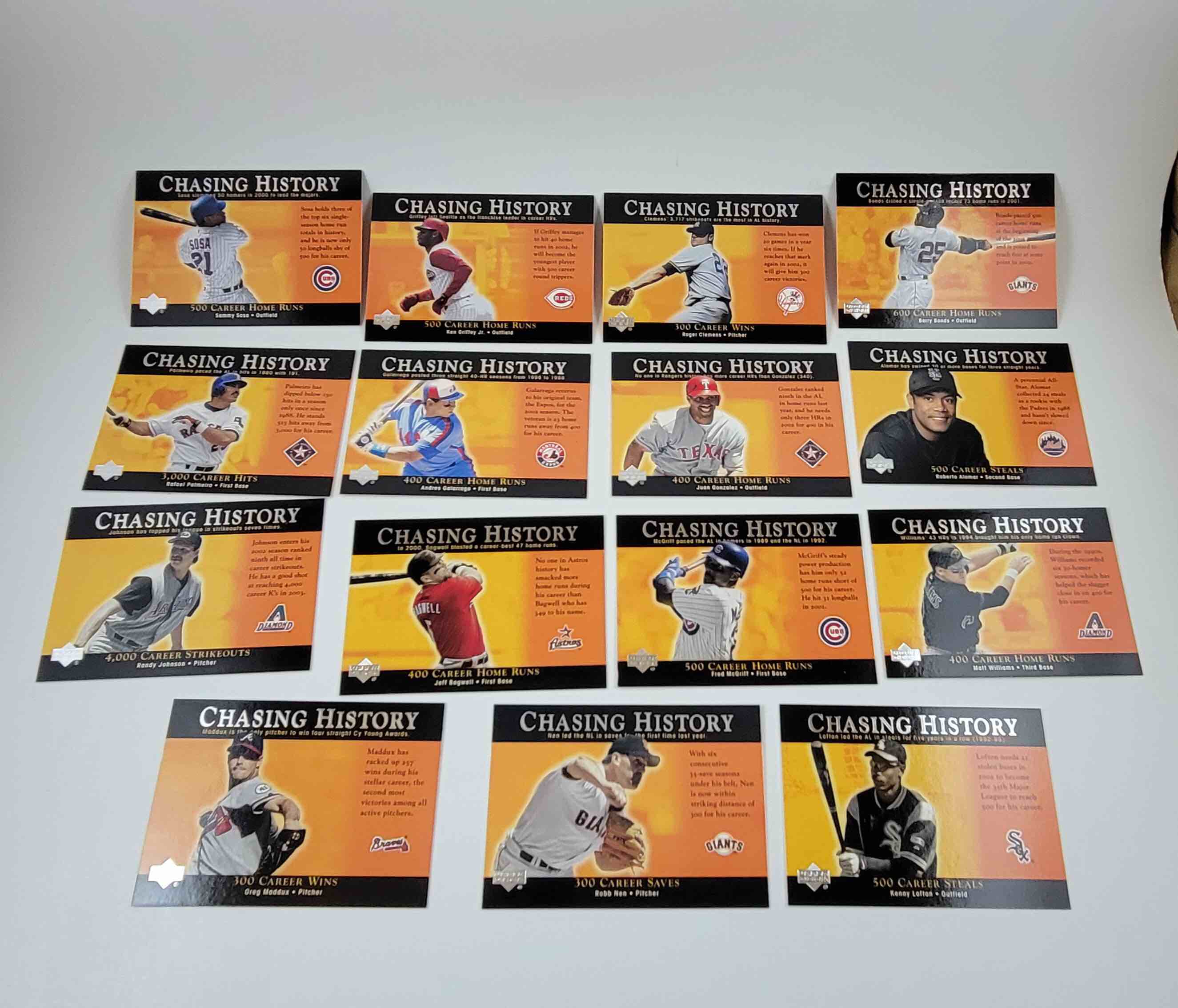 2002 Upper Deck “Chasing History” Insert Set