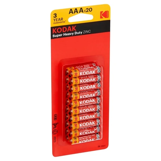 Kodak Super Heavy Duty Zinc AAA Batteries, 12 count