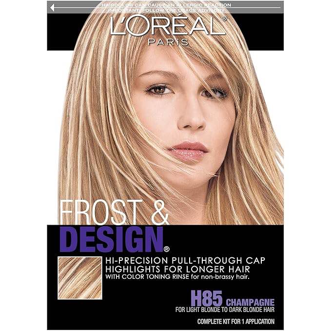 L'Oreal Paris Frost and Design Cap Hair Highlights For Long Hair, H85 Champagne, 1 kit