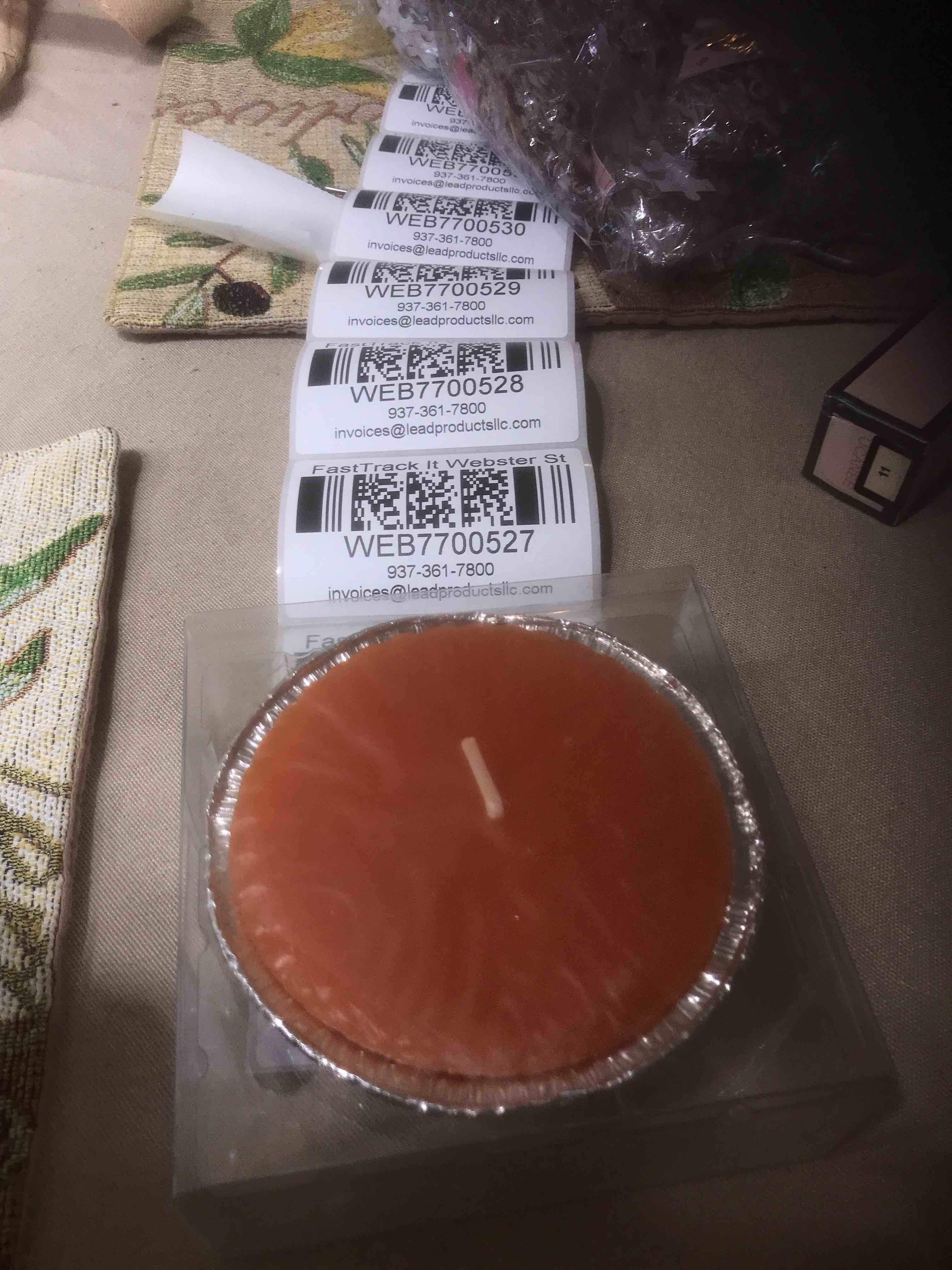 pumpkin spice scented candle