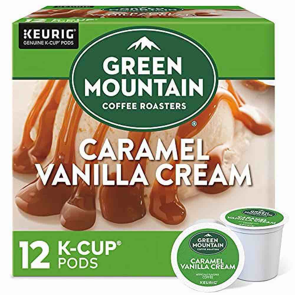 Green Mountain Coffee Roasters Caramel Vanilla Cream Keurig Single-Serve K-Cup pods, Roast Coffee, (Pack of 12)