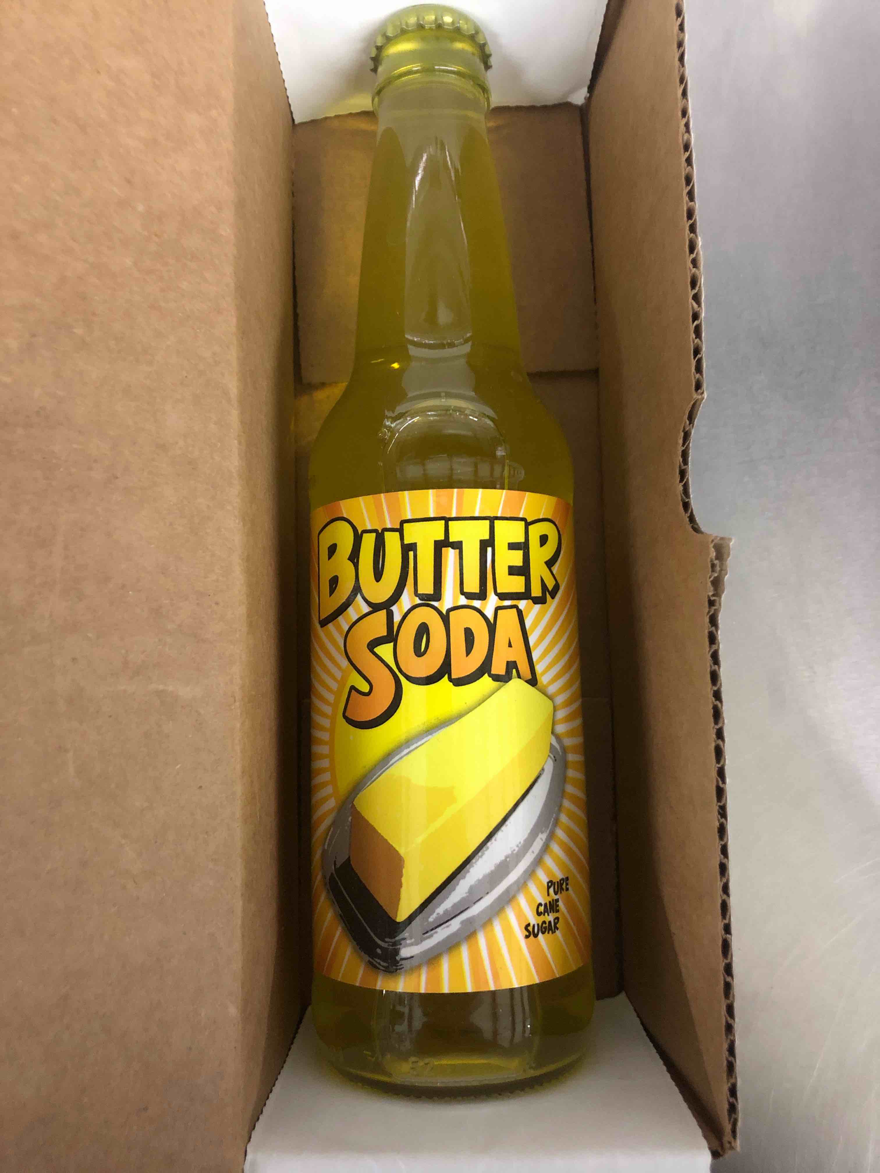 Rocket Fizz Butter Soda 12oz Glass Bottle