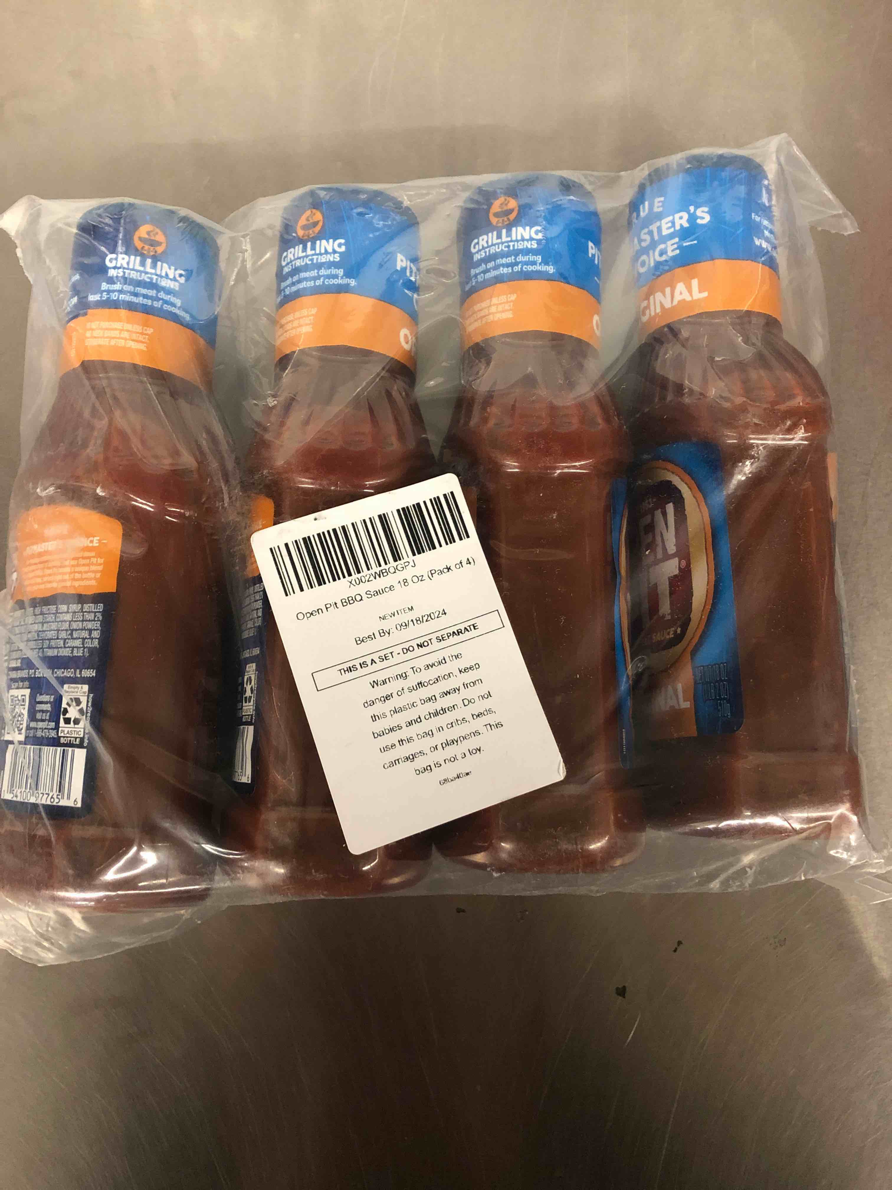 Open Pitt BBQ Sauce (Pack of 4)