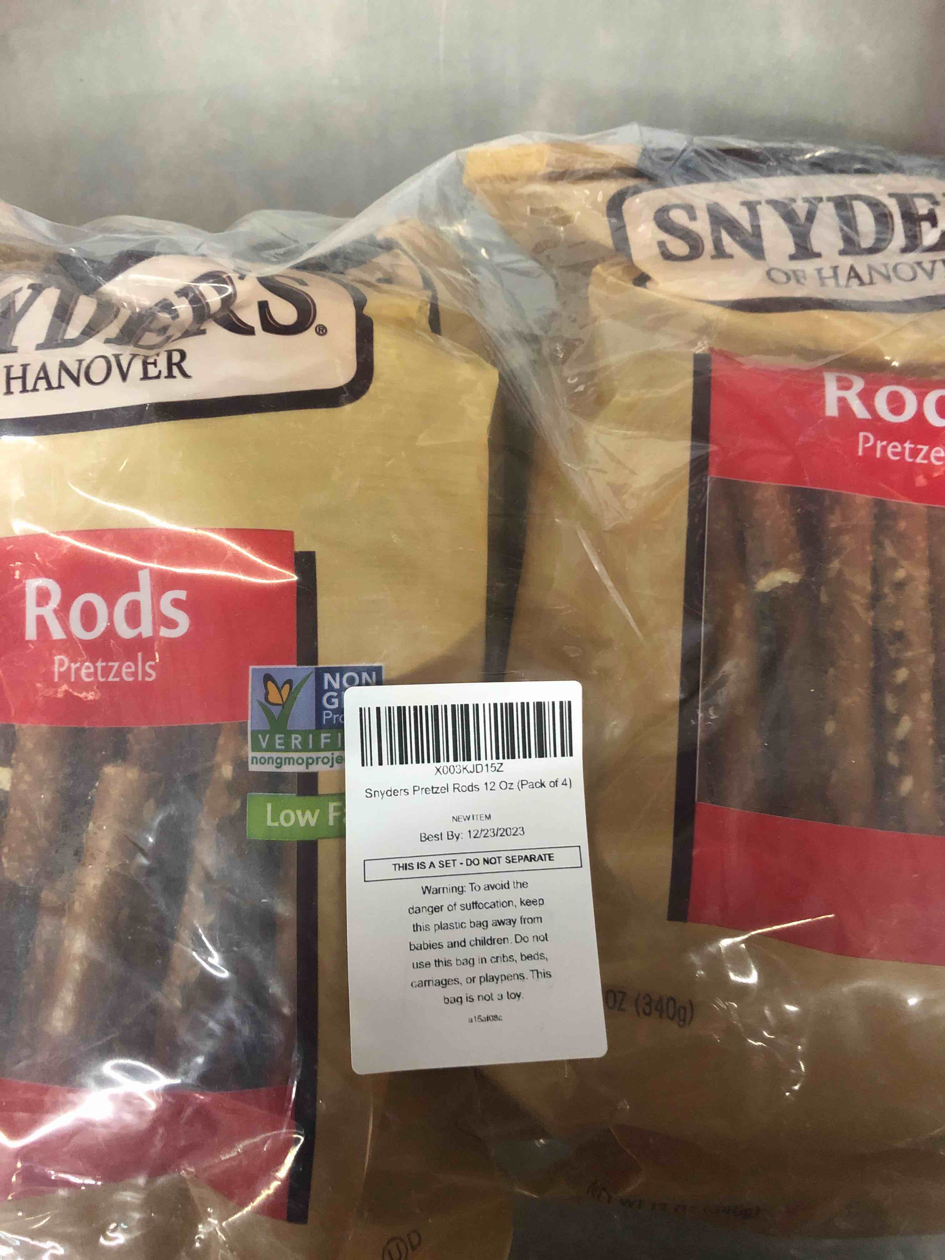 Snyders Pretzel Rods 12Oz (Pack of 4)