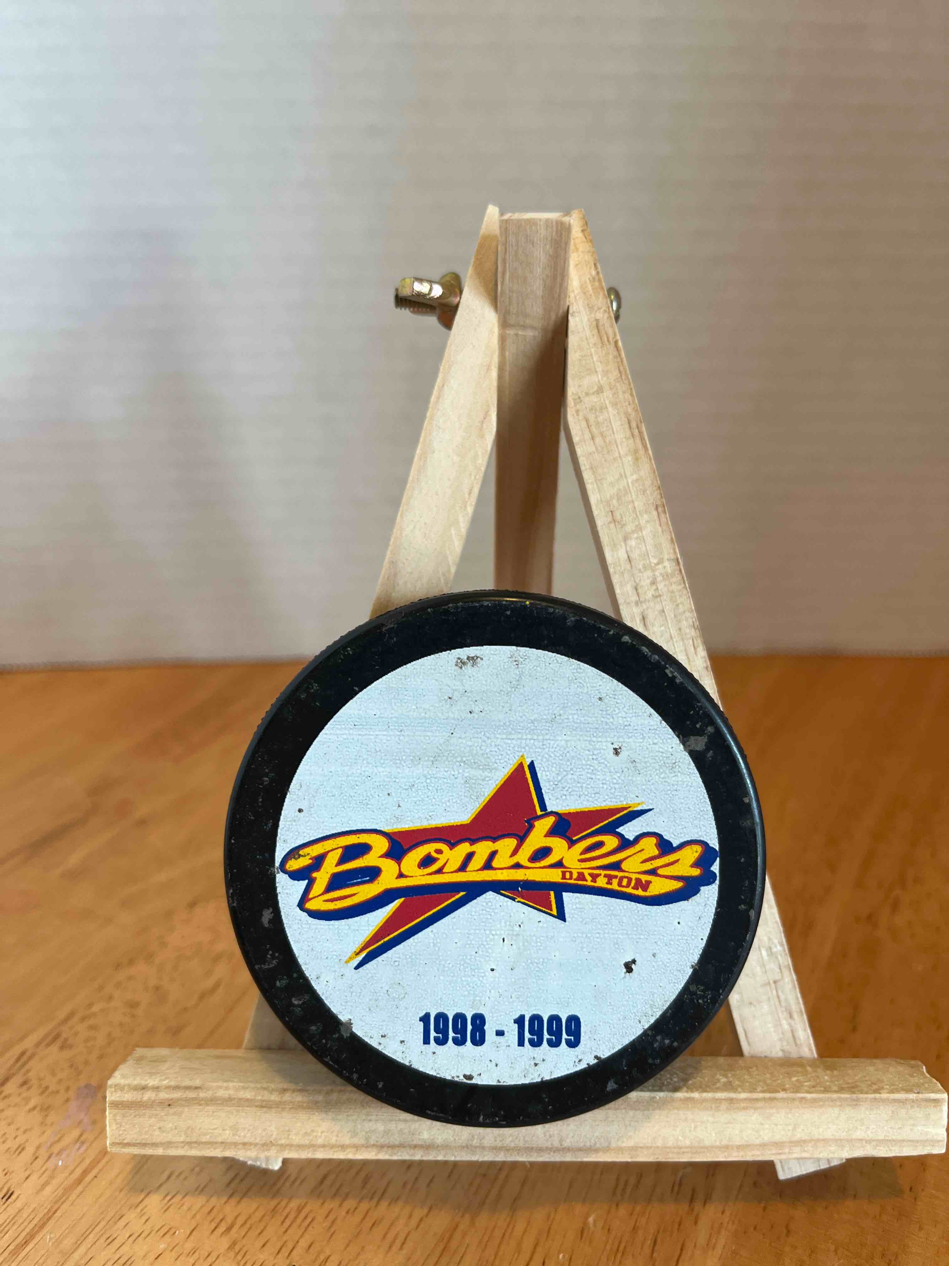 Dayton Bombers 1998-1999 One Year Anniversary Rare Collectible Hockey Puck