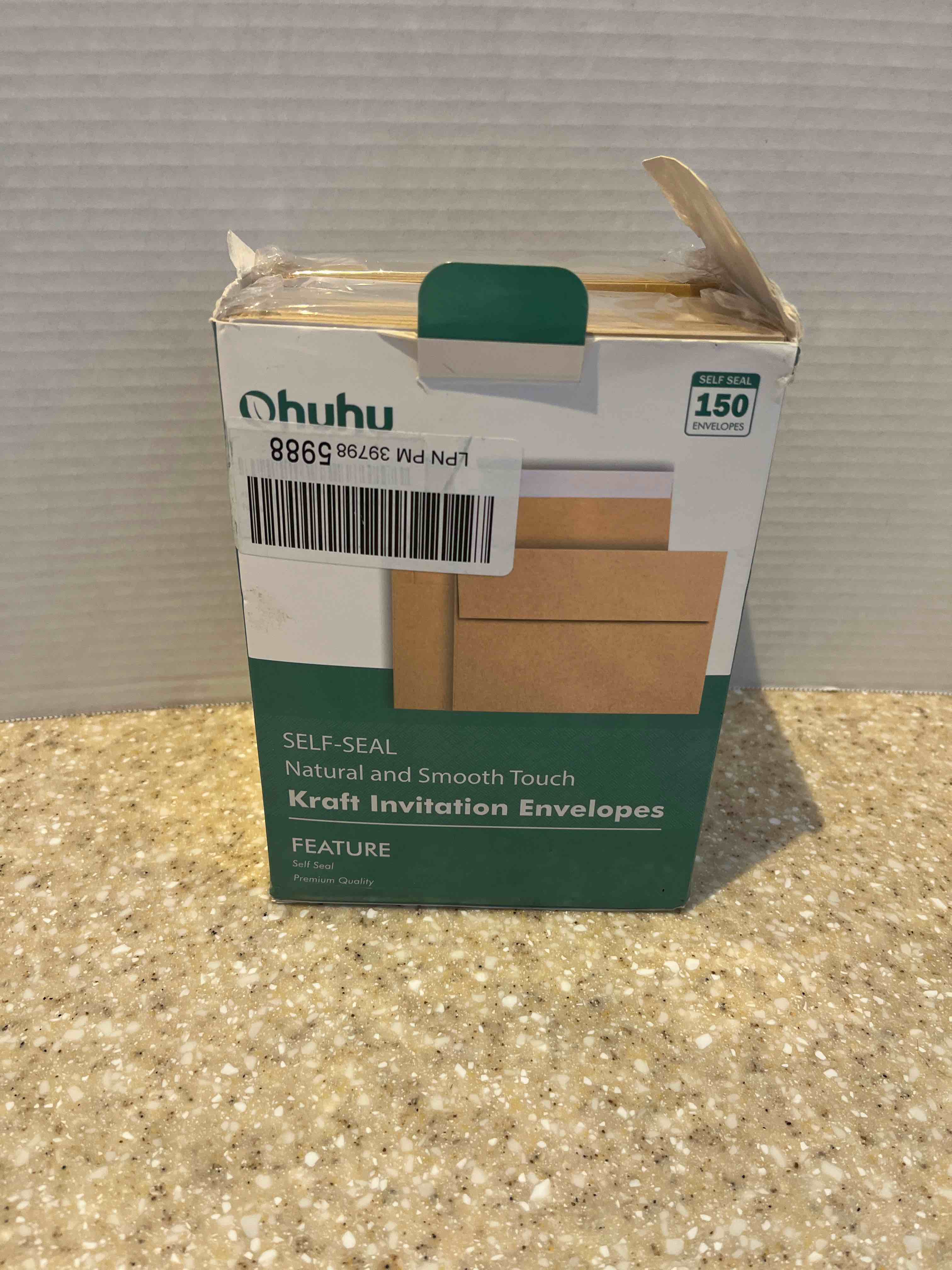 150 Self Seal Natural and Smooth Touch Kraft Invitation Envelopes 