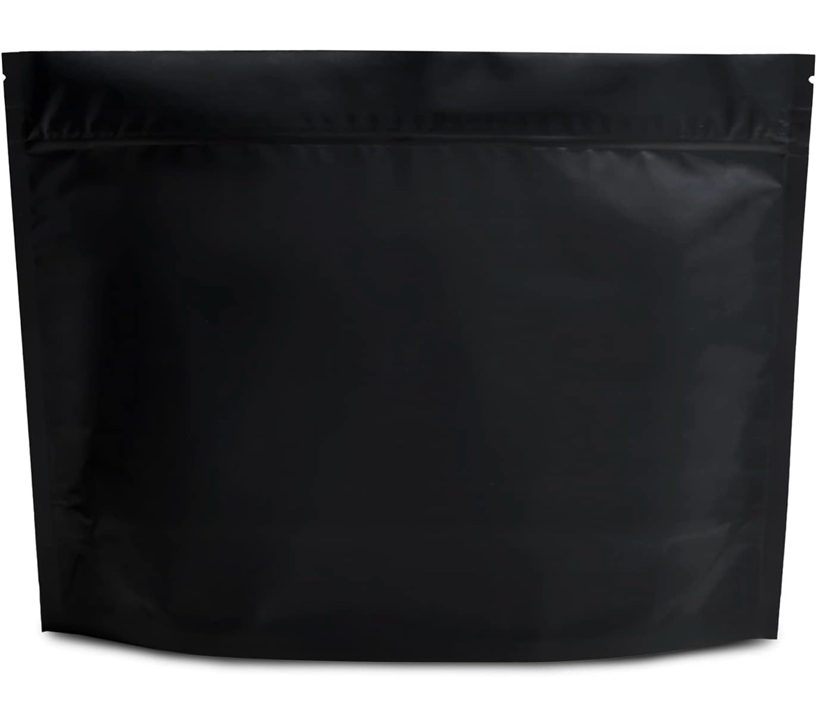 40 Pieces Matte Black 12"x9"x4" Ziplock Pouch ASTM-D3475 Standard Child Resistant Exit Bags