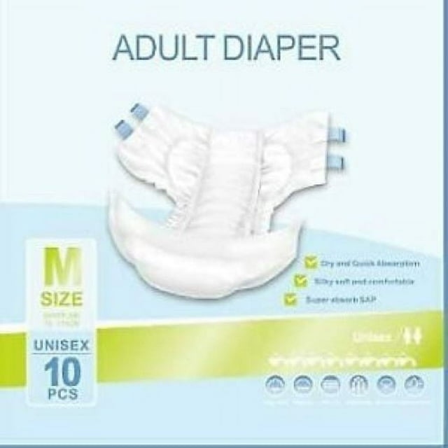 MN Health Super Absorbent Unisex Adult Diapers 10 Pack