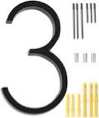 5’’ Floating House Number Modern House Numbers- zinc Alloy Home Address Number with Exquisite Drawing Process-Black-Number 2