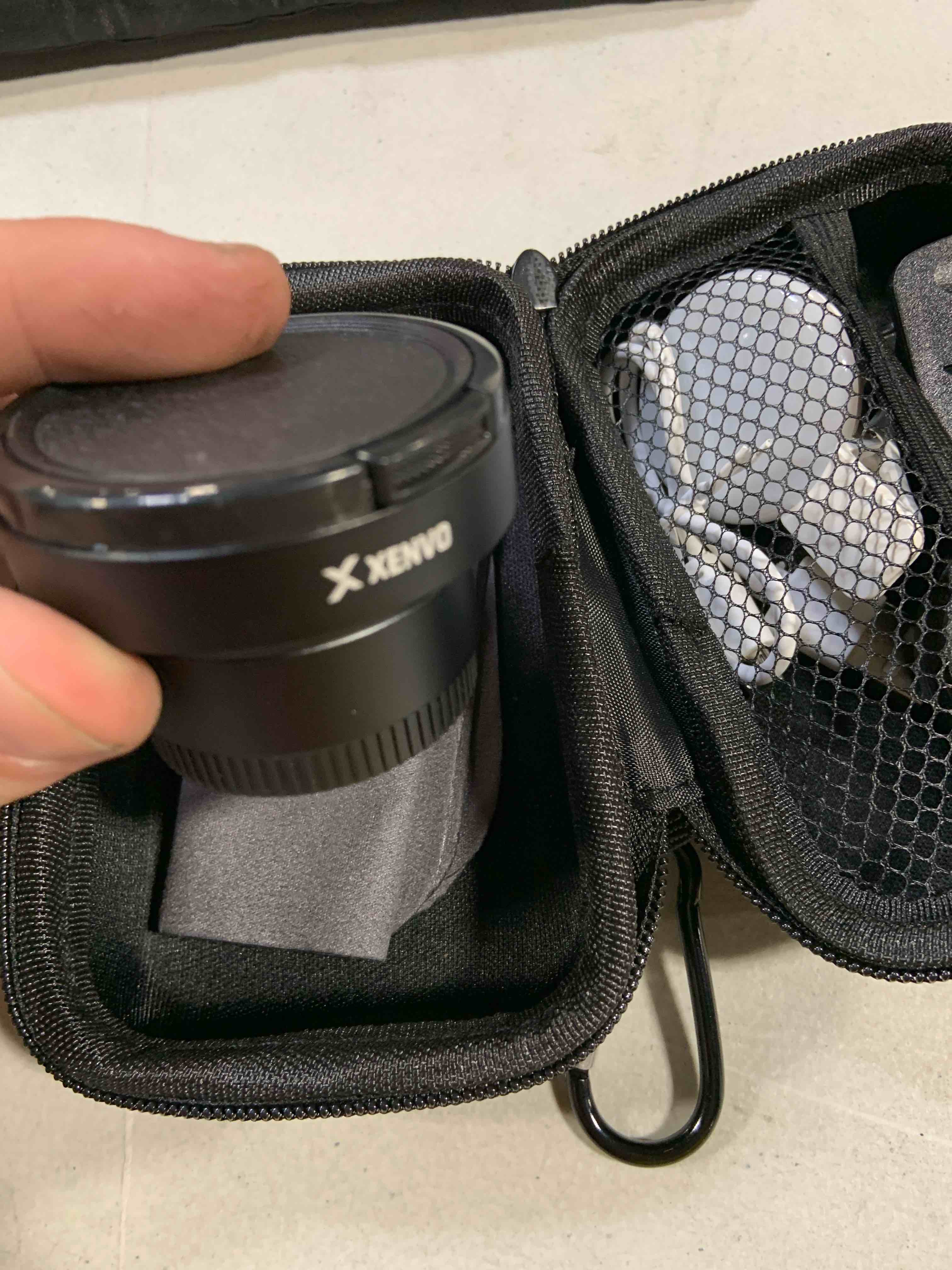 Pro Lens Kit for iPhone and Android, Macro and Wide Angle Lens with LED Light and Travel Case Black