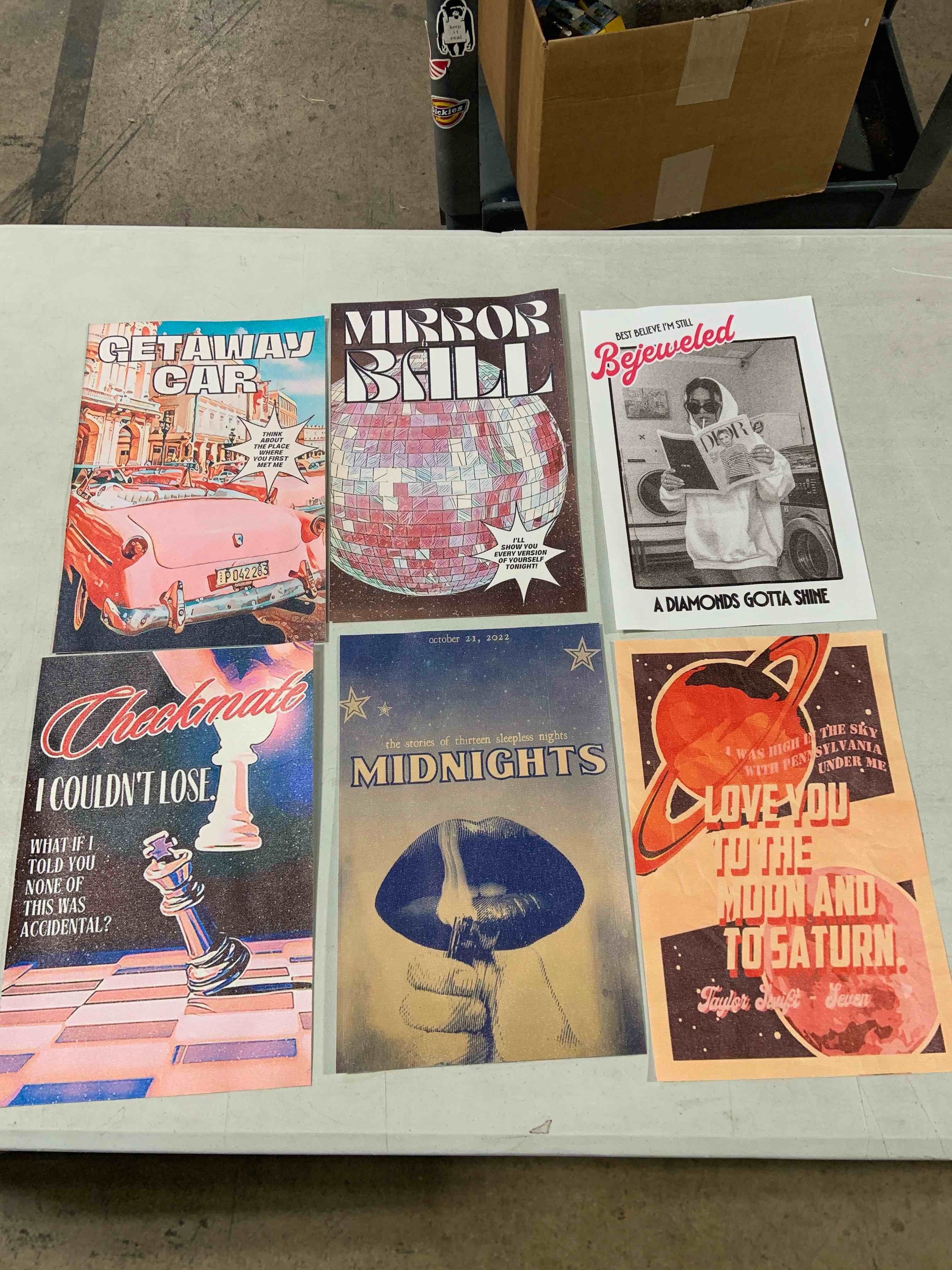 6 pcs 8x12 Vintage Aesthetic Album Covers 