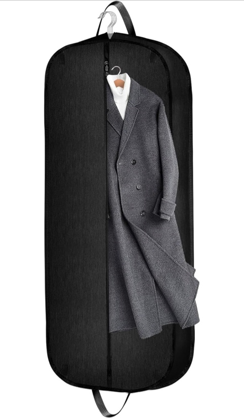 60 Inch Heavy Duty Tear Resistance Wedding Dress Bag for Wedding Travel, Waterproof Dress Cover for Closet Wardrobe. Garment Bag for Gowns, Tuxedos, Dress, Long Coats. Darkgrey, 60 Inch.
