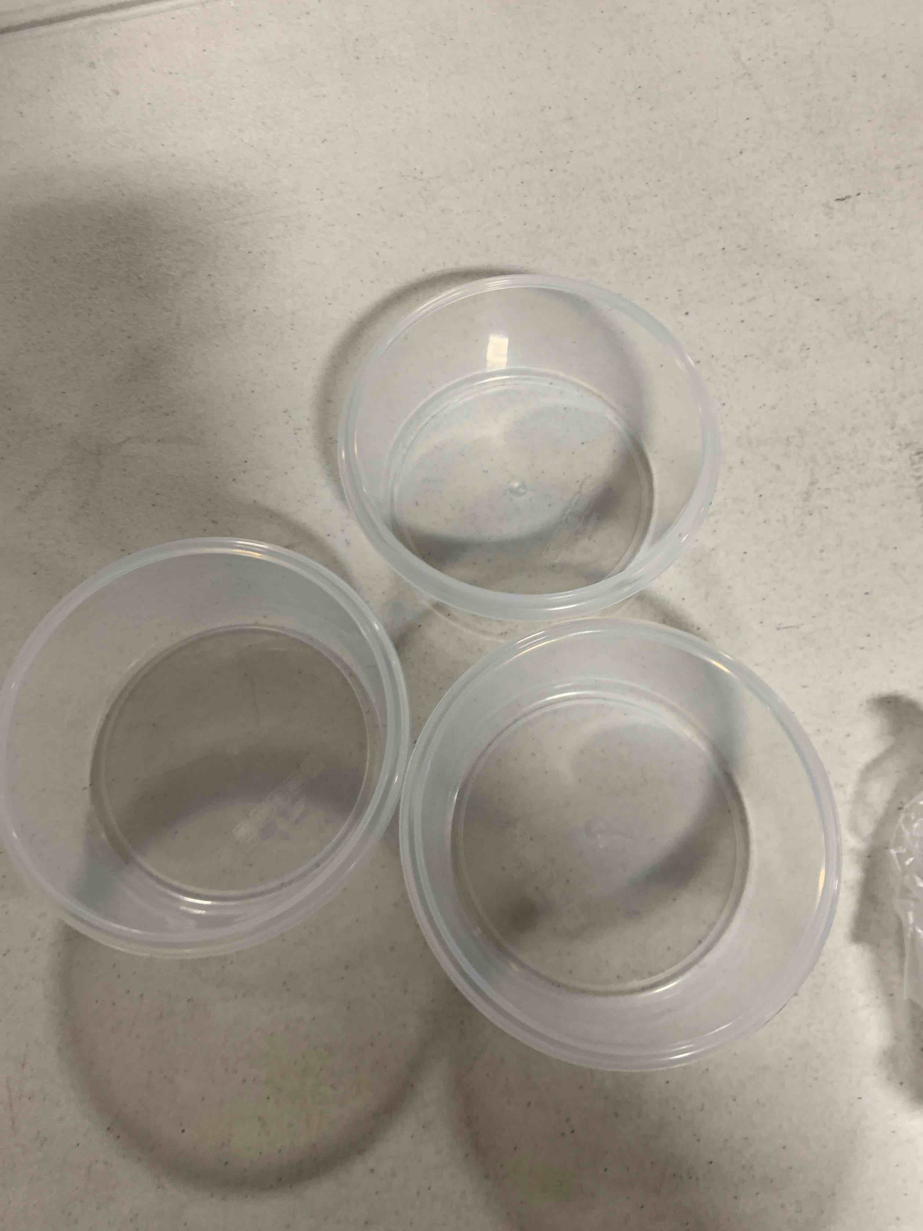 3 pack Tupperware containers, no lids