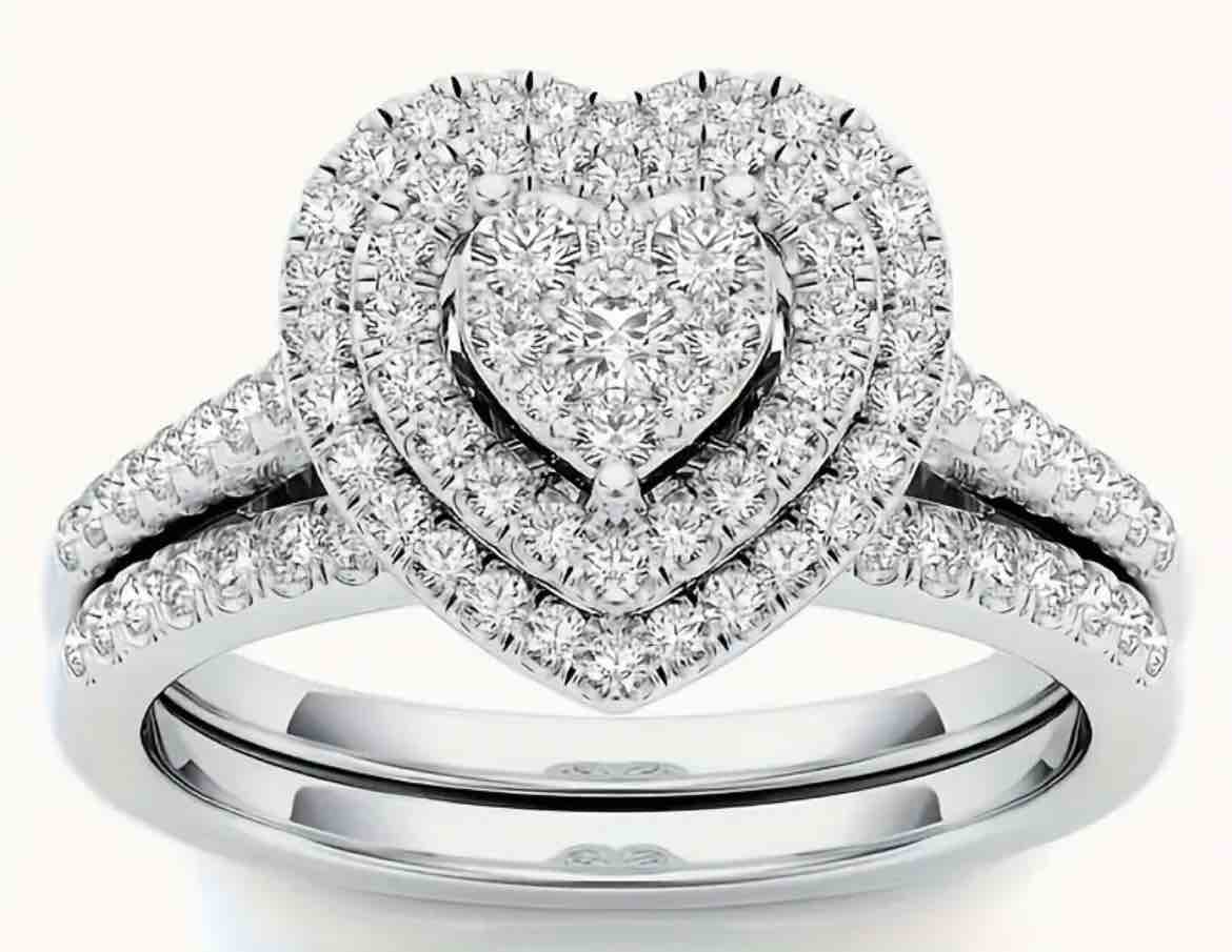 Gorgeous 925 Silver Citrine Sapphire Ring Sz 8